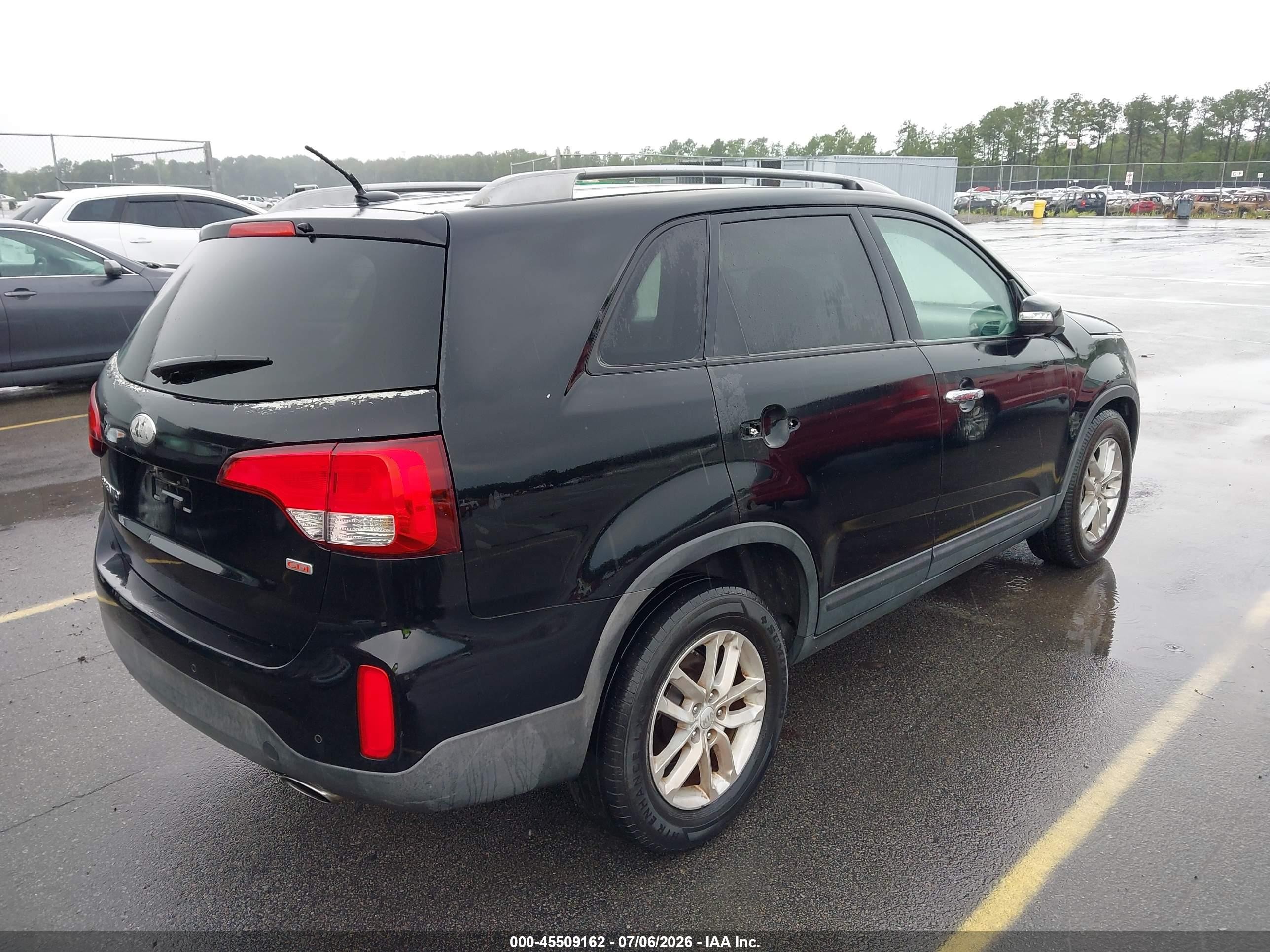 2014 Kia Sorento Lx Black vin: 5XYKT3A60EG499730