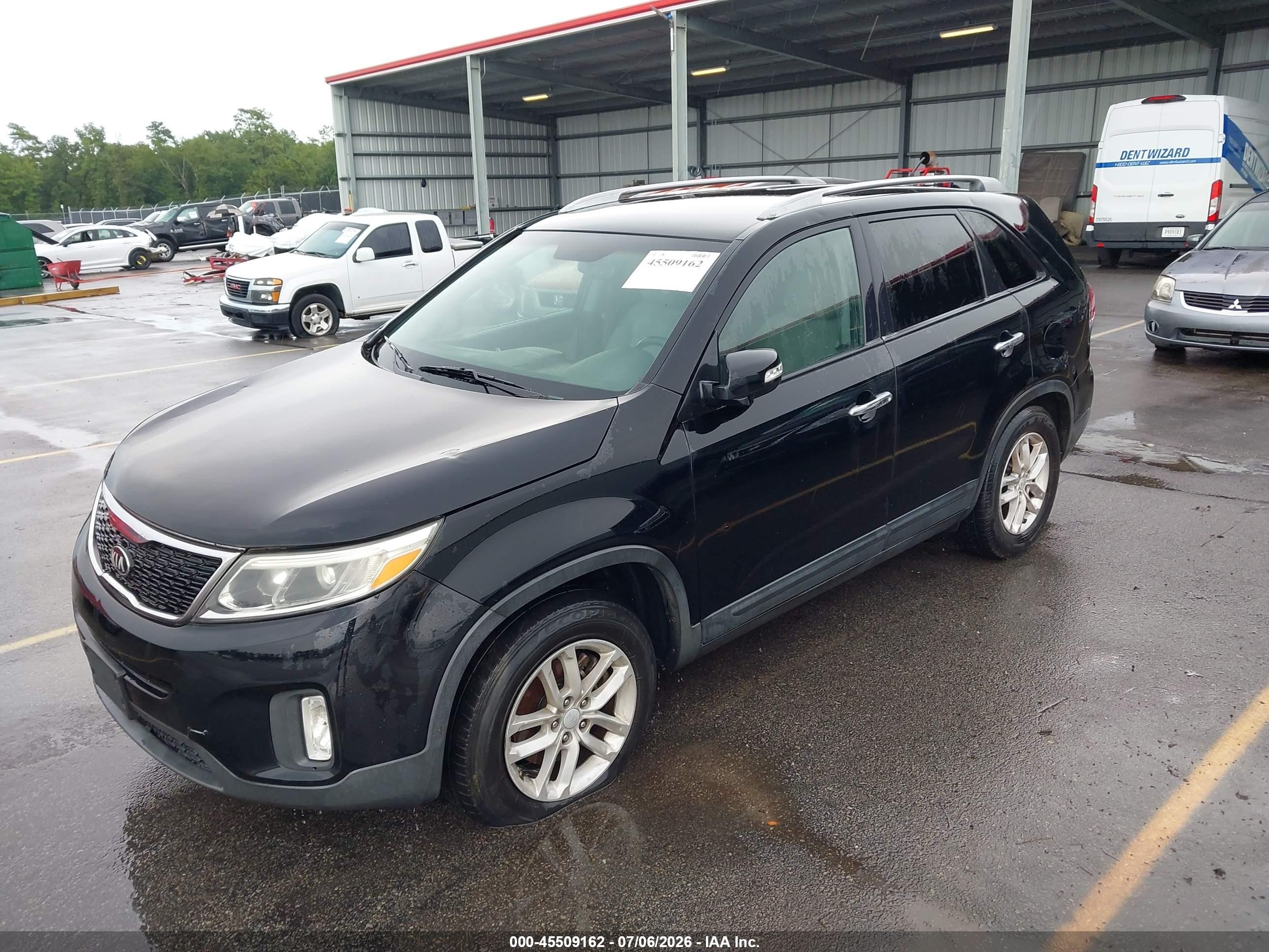 2014 Kia Sorento Lx Black vin: 5XYKT3A60EG499730