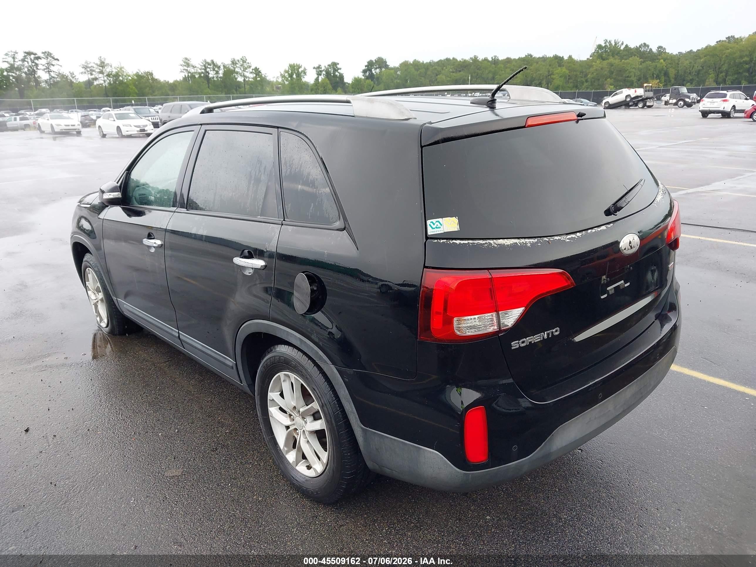 2014 Kia Sorento Lx Black vin: 5XYKT3A60EG499730