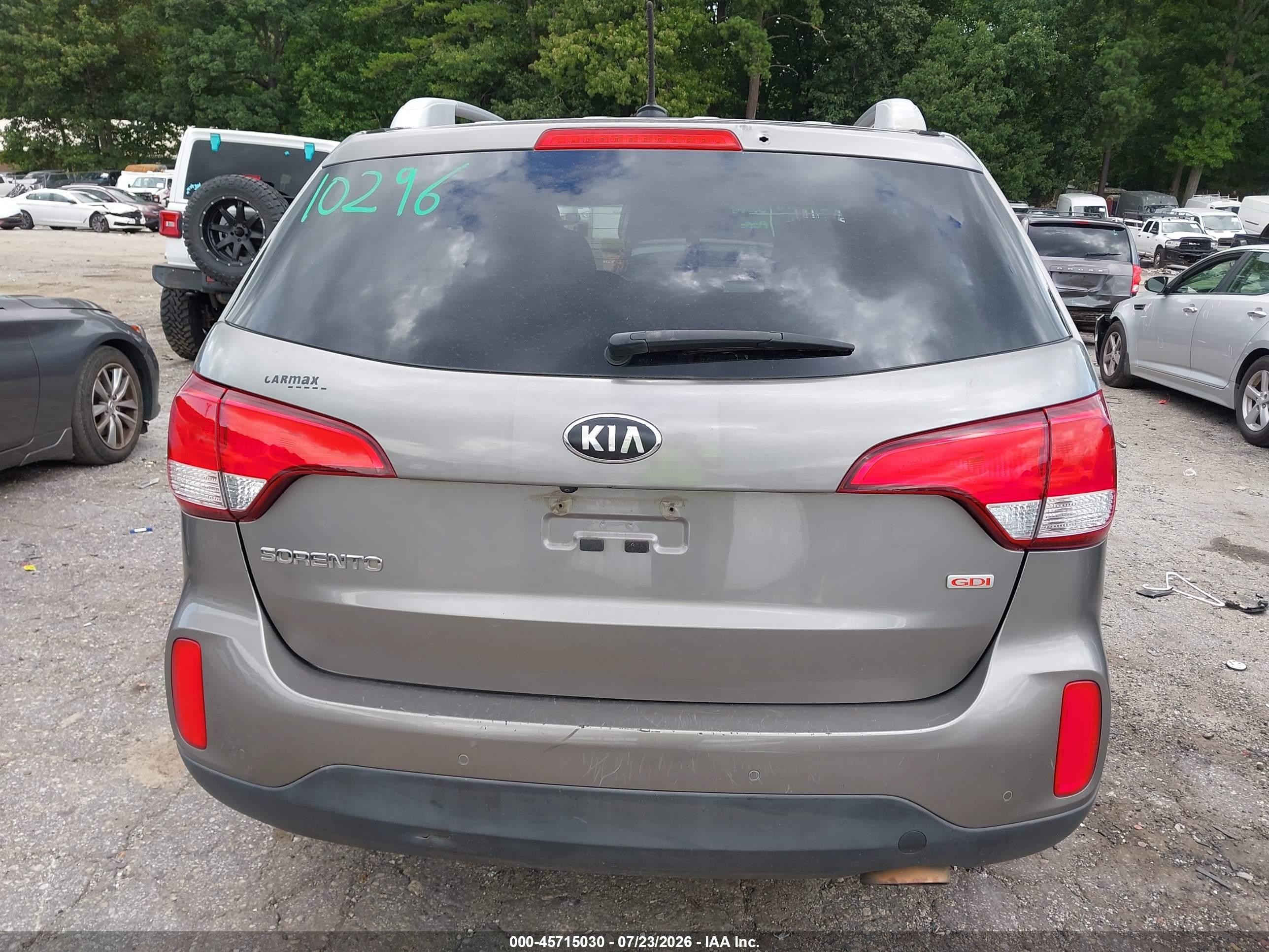 2015 Kia Sorento Lx Gray vin: 5XYKT3A60FG557594