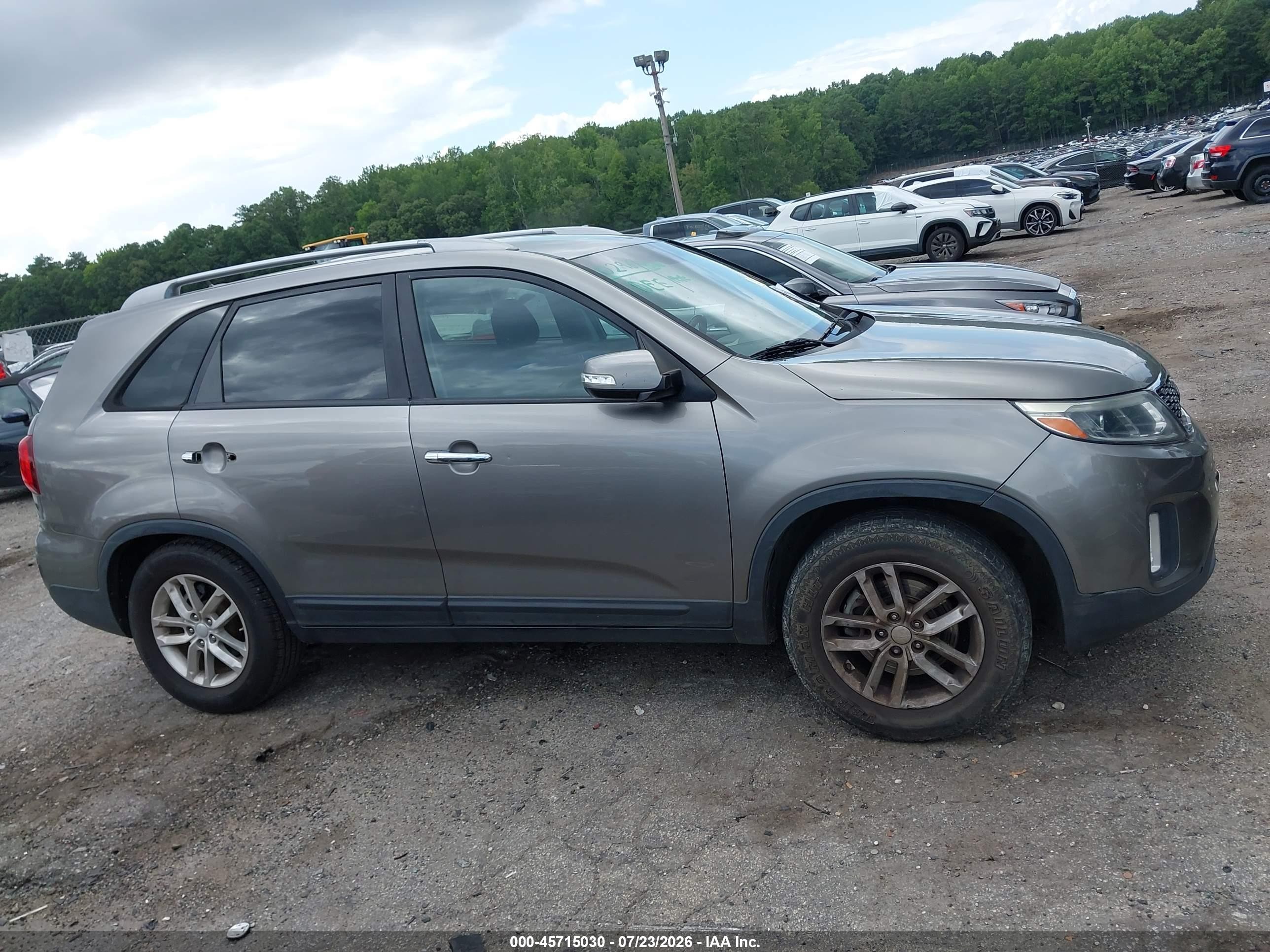 2015 Kia Sorento Lx Gray vin: 5XYKT3A60FG557594