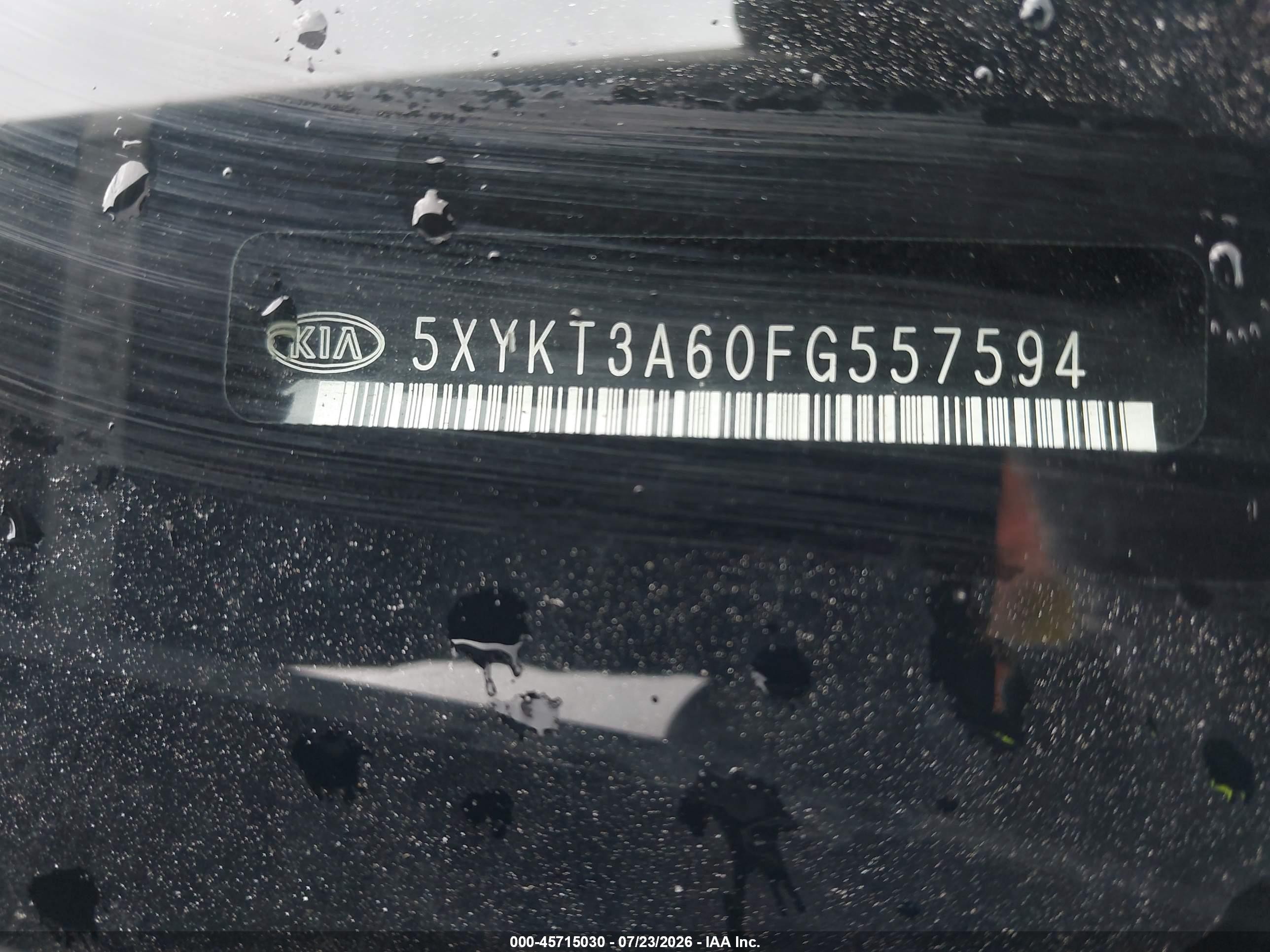 2015 Kia Sorento Lx Gray vin: 5XYKT3A60FG557594