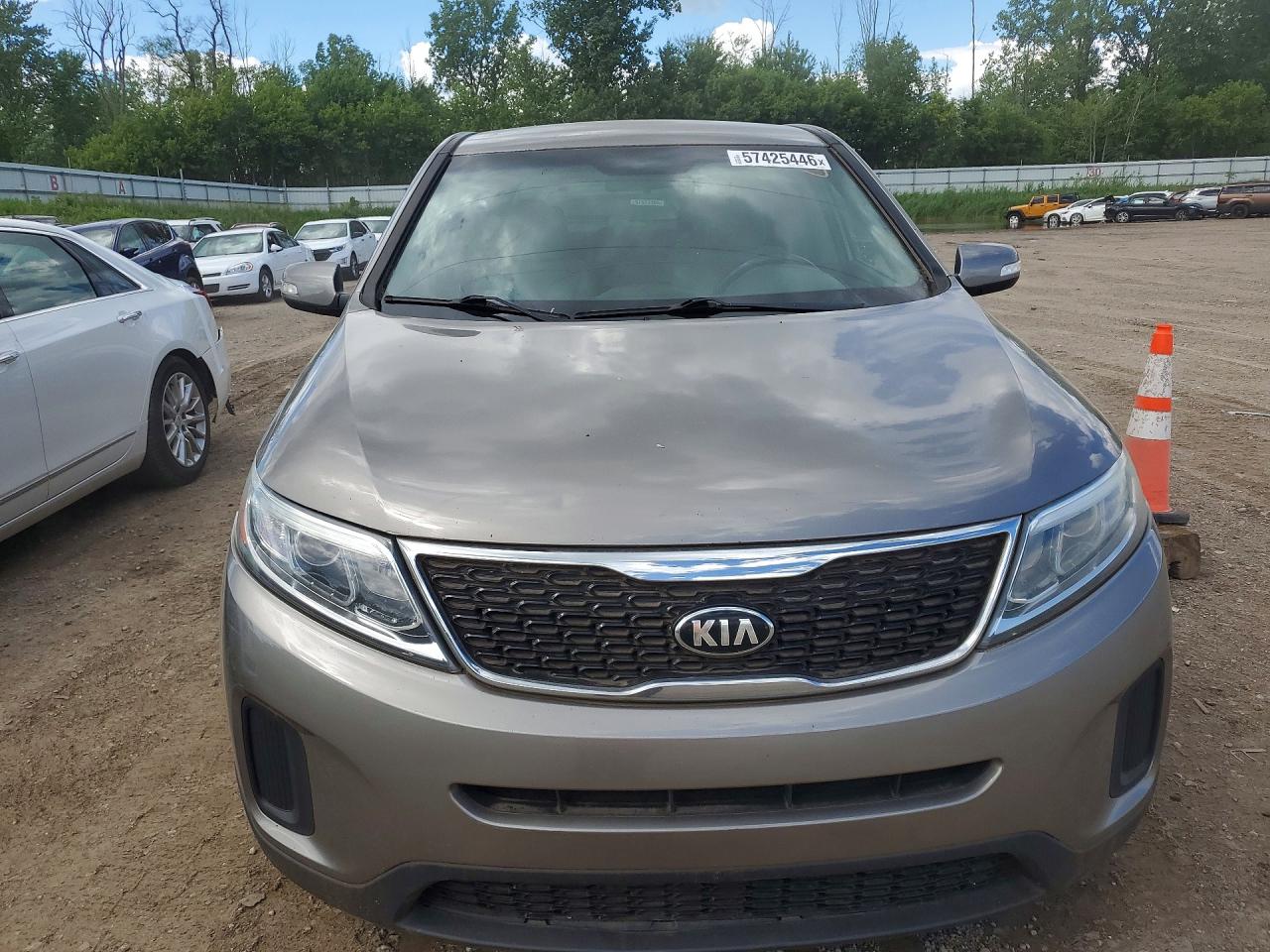 2015 Kia Sorento Lx Gray vin: 5XYKT3A60FG629622