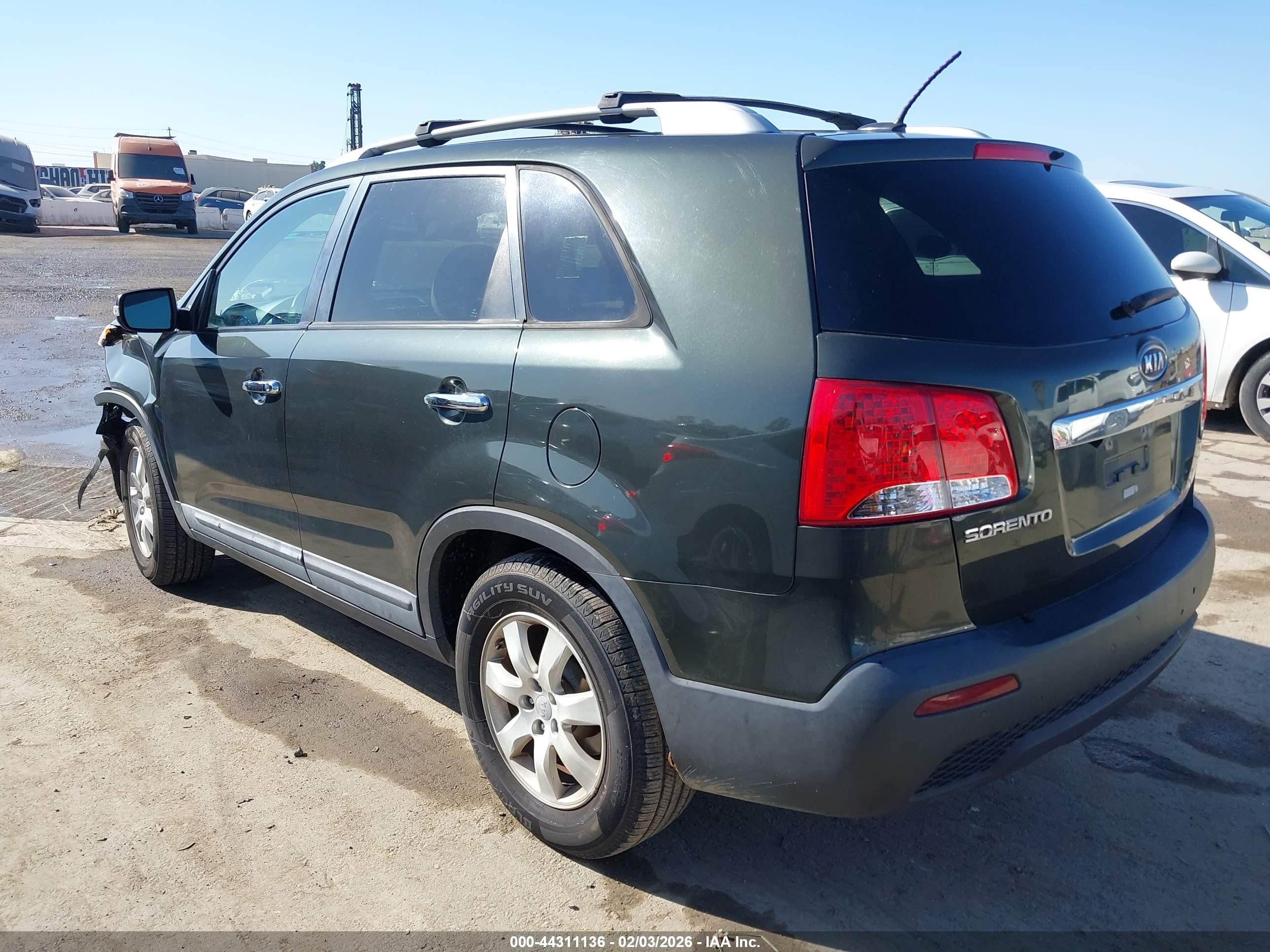 2012 Kia Sorento Lx Green vin: 5XYKT3A61CG215261