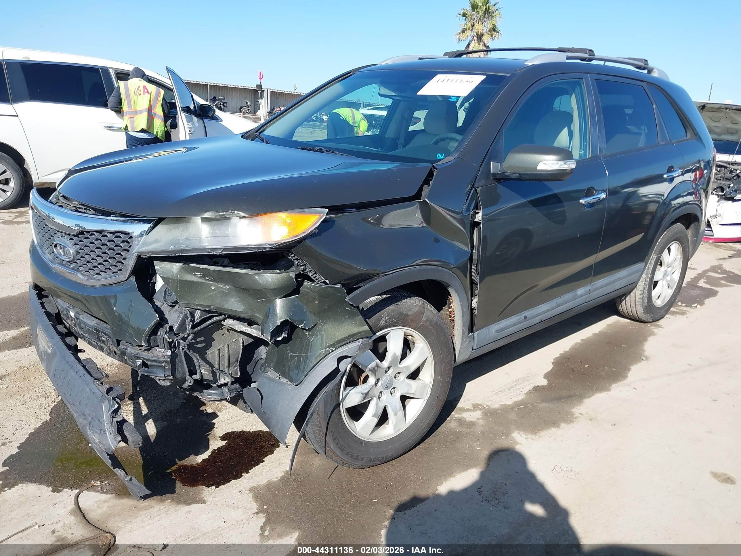 2012 Kia Sorento Lx Green vin: 5XYKT3A61CG215261