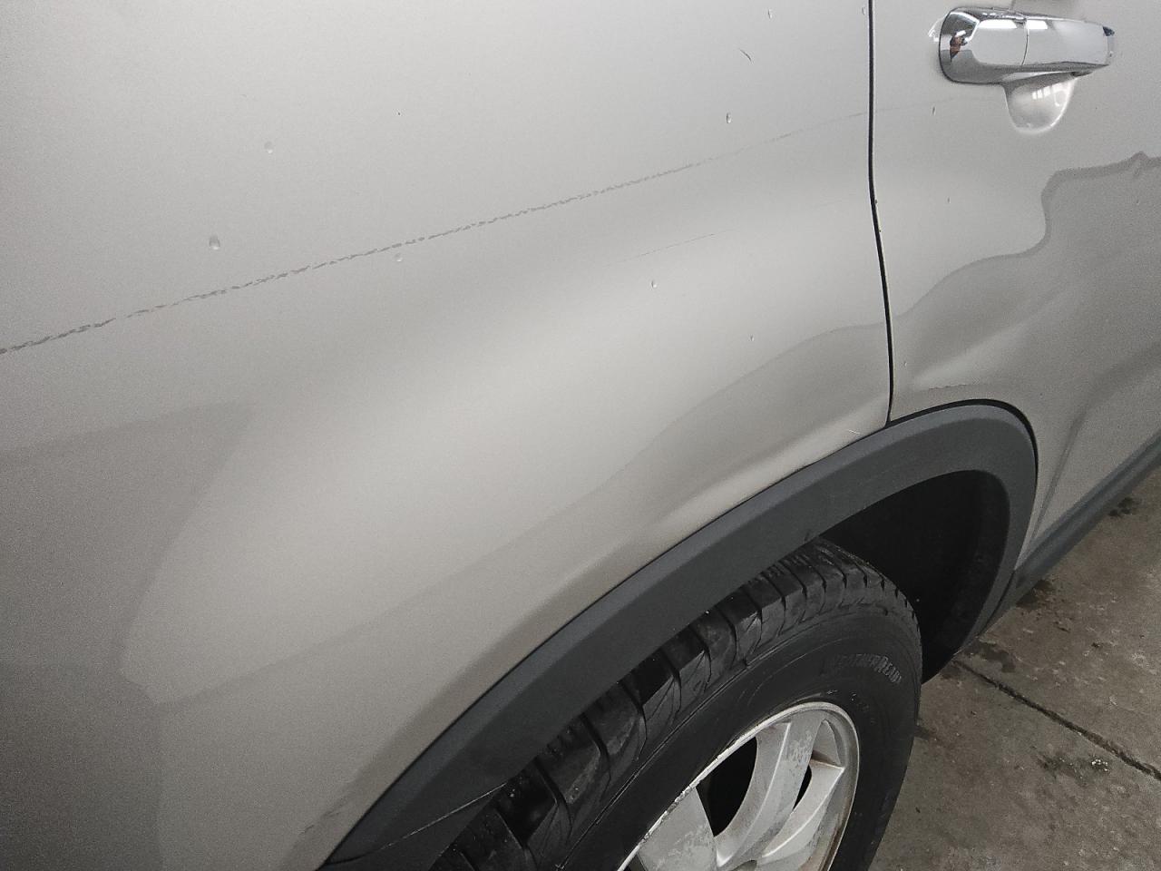 2013 Kia Sorento Lx Silver vin: 5XYKT3A61DG345719 Damage: Right Qtr Panel, Dent(S) W/ Paint Dmg, 5 To 6 Inches