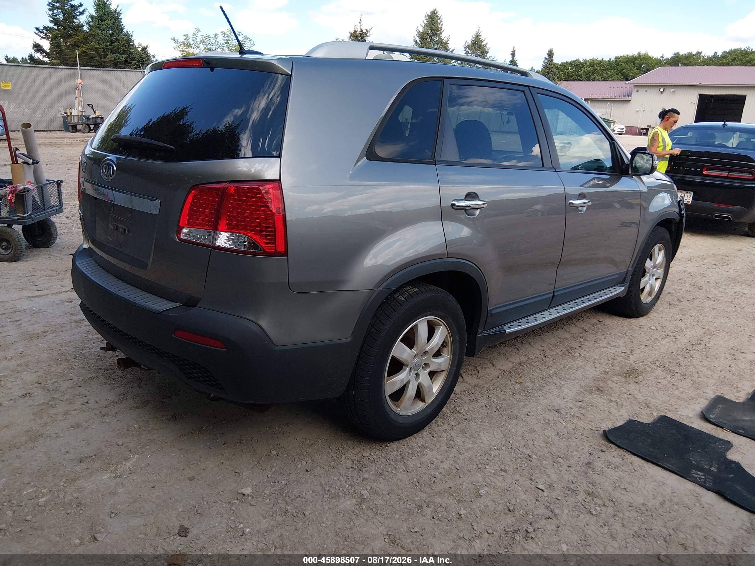 2013 Kia Sorento Lx Gray vin: 5XYKT3A61DG355652