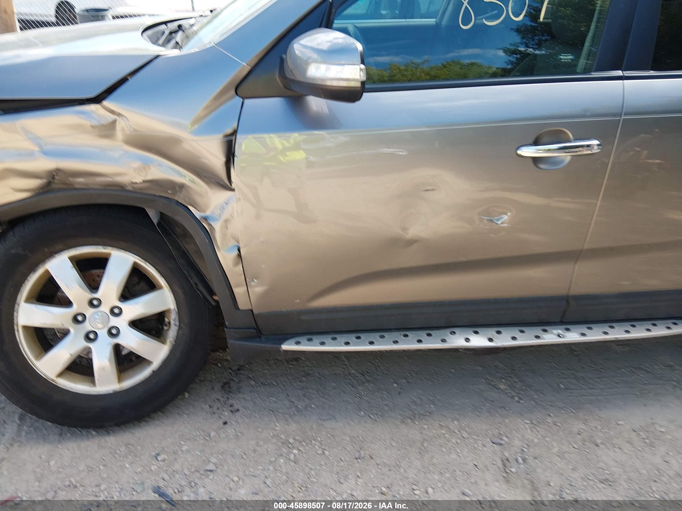 2013 Kia Sorento Lx Gray vin: 5XYKT3A61DG355652
