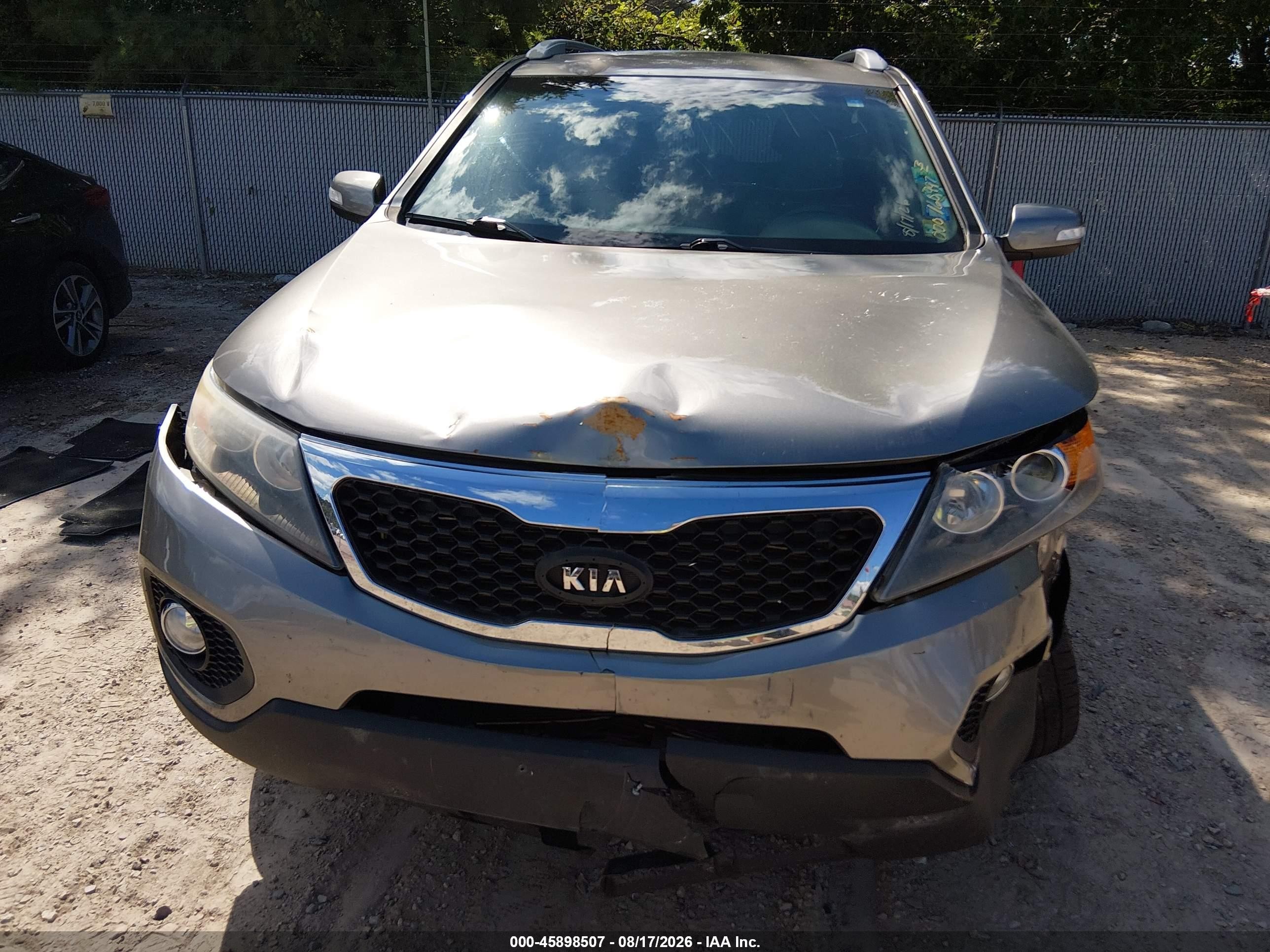 2013 Kia Sorento Lx Gray vin: 5XYKT3A61DG355652