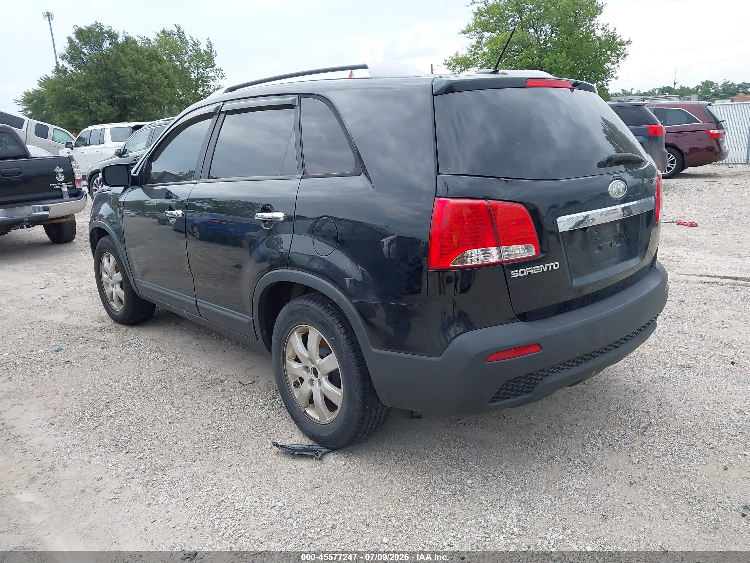 2013 Kia Sorento Lx Black vin: 5XYKT3A61DG407054
