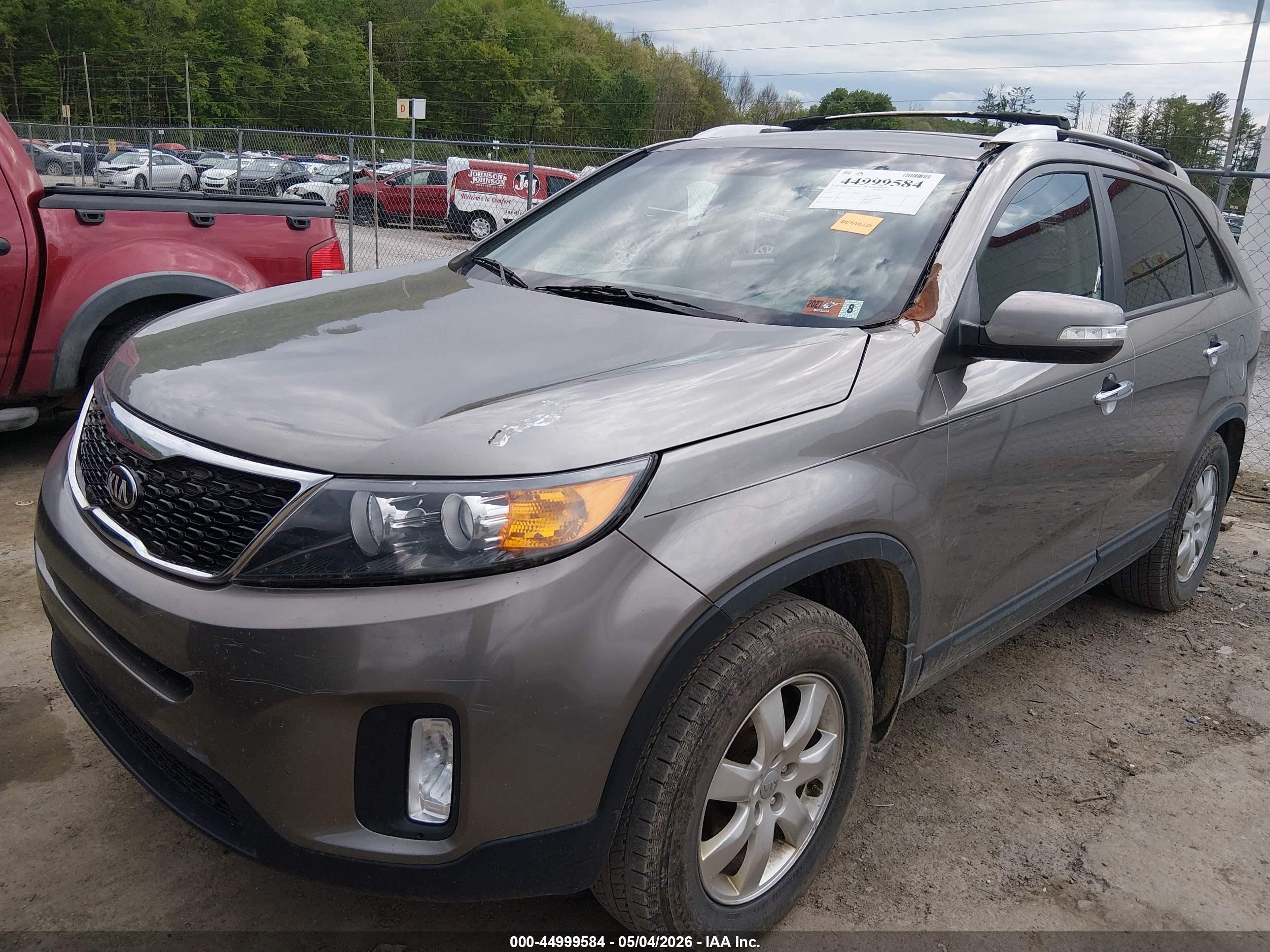 2013 Kia Sorento Lx Gray vin: 5XYKT3A61DG408124