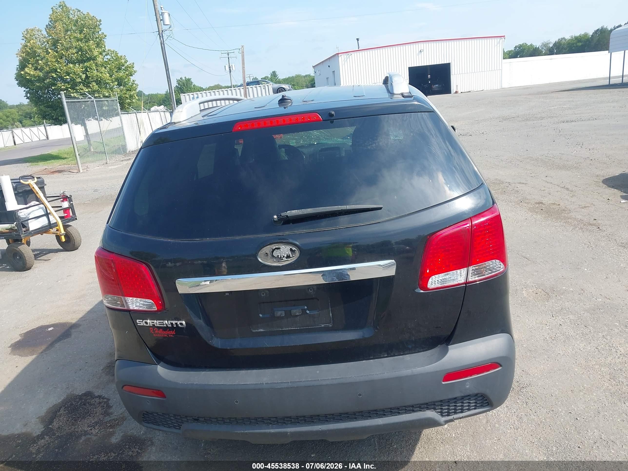 2013 Kia Sorento Lx Black vin: 5XYKT3A61DG416417