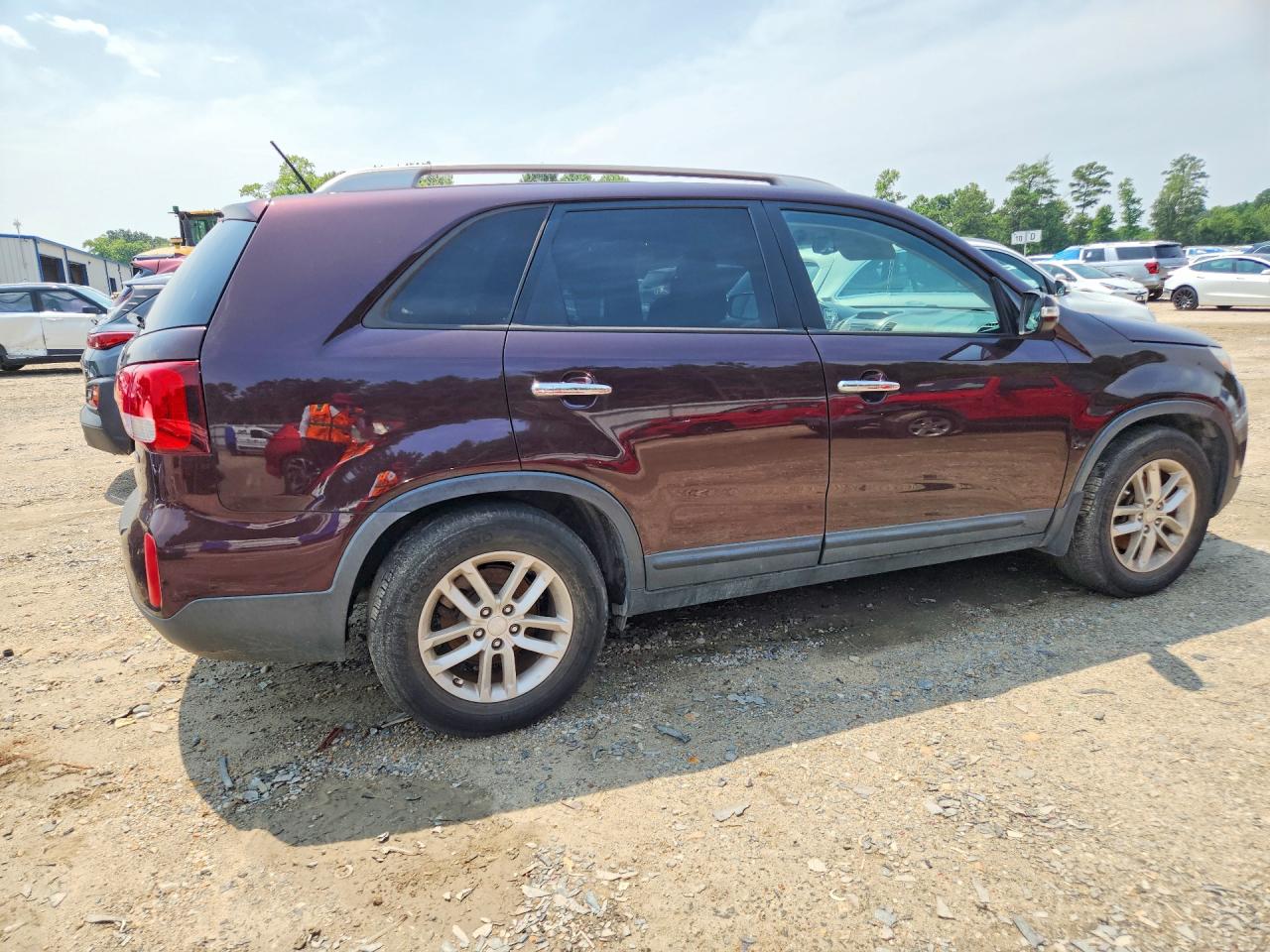 2014 Kia Sorento Lx Burgundy vin: 5XYKT3A61EG479664