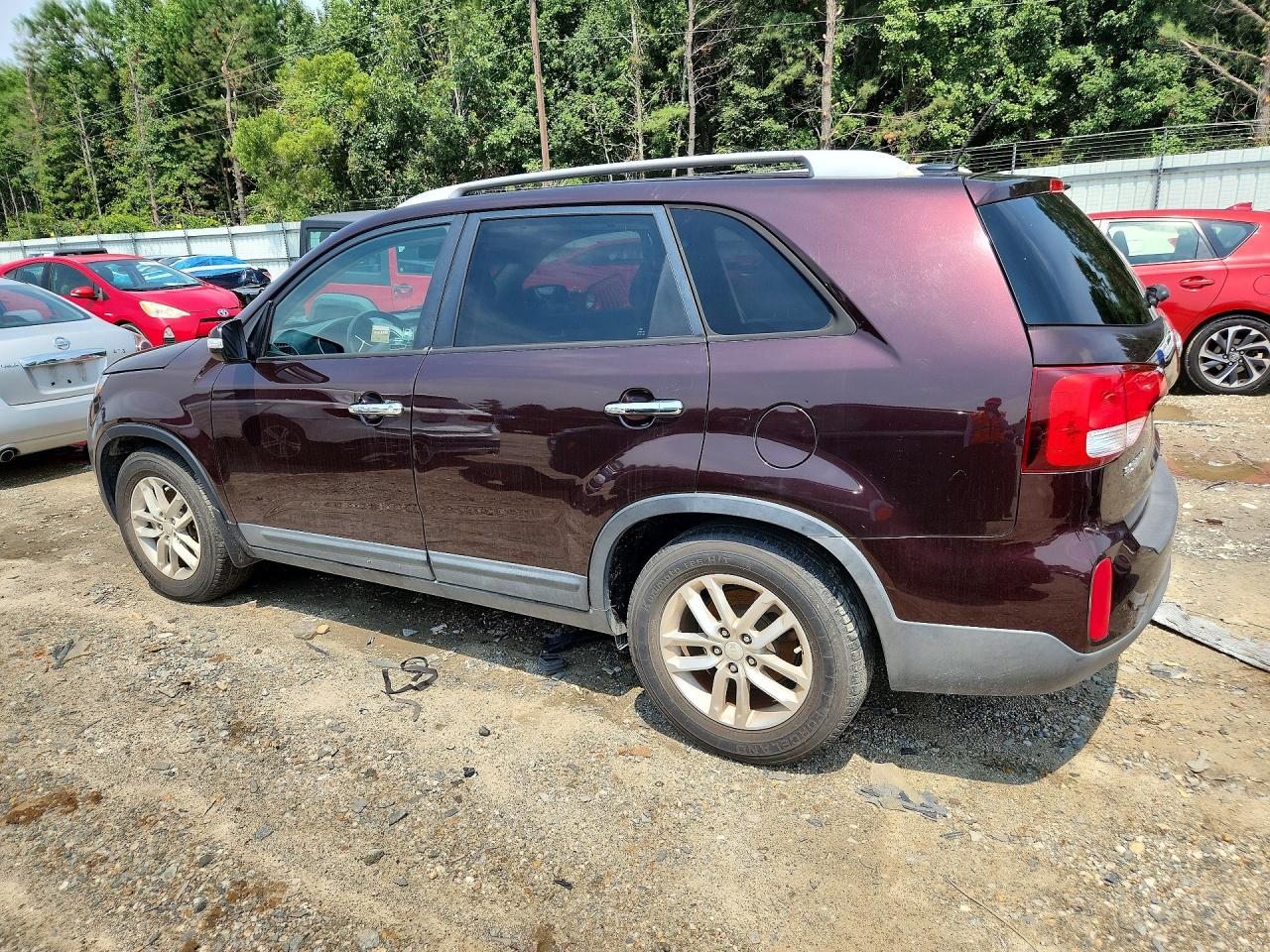 2014 Kia Sorento Lx Burgundy vin: 5XYKT3A61EG479664