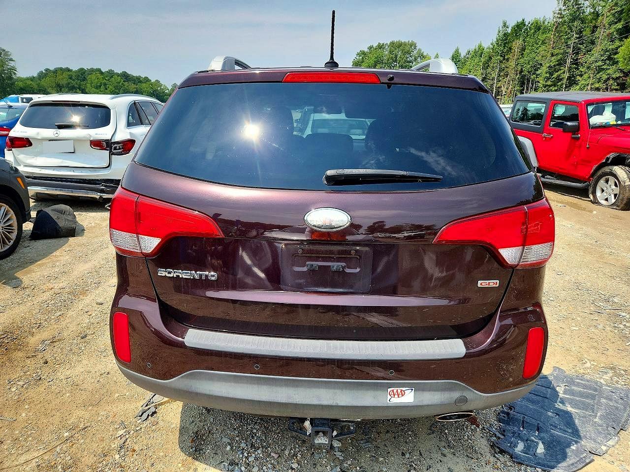2014 Kia Sorento Lx Burgundy vin: 5XYKT3A61EG479664