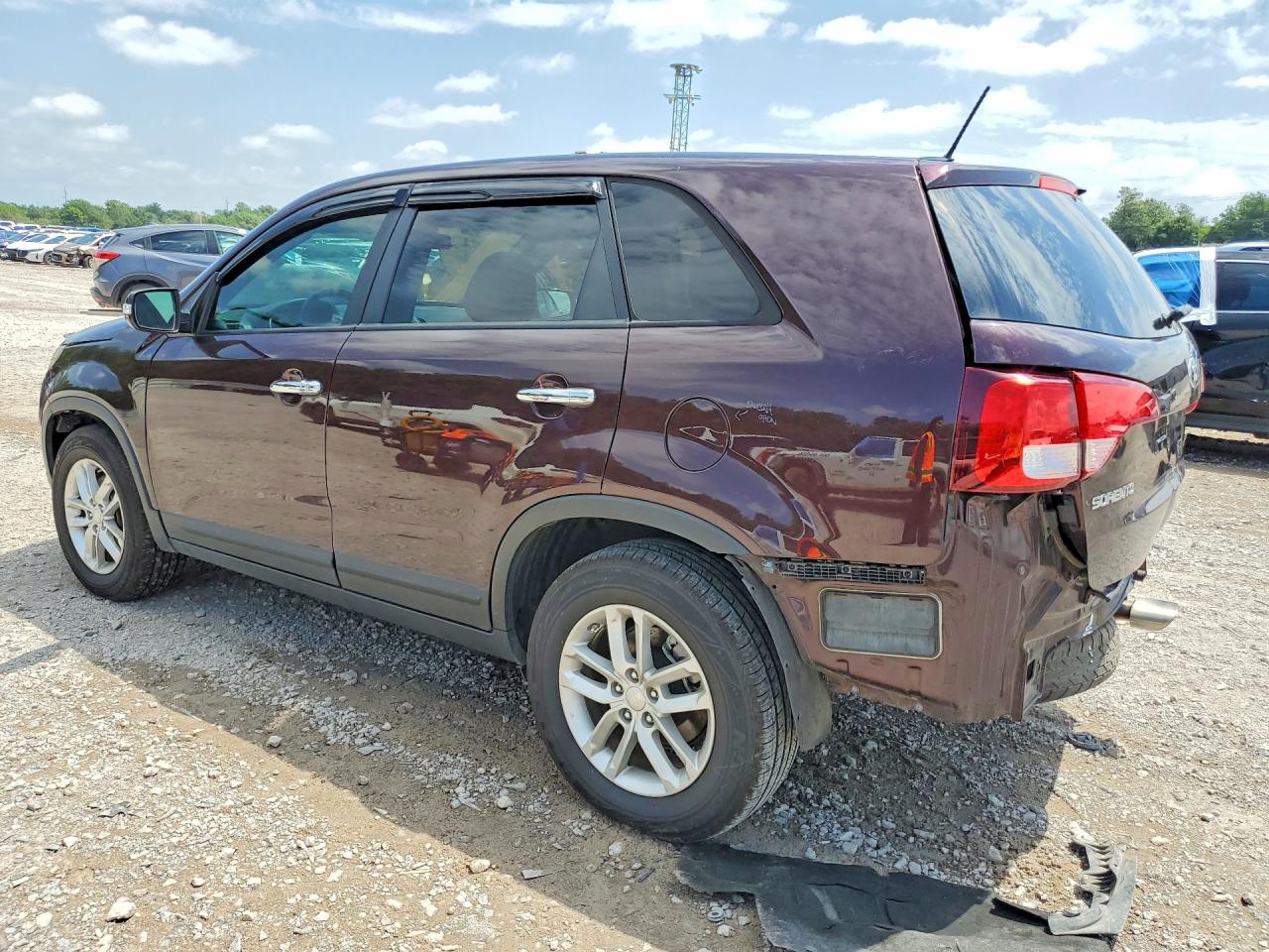 2015 Kia Sorento Lx Burgundy vin: 5XYKT3A61FG588692