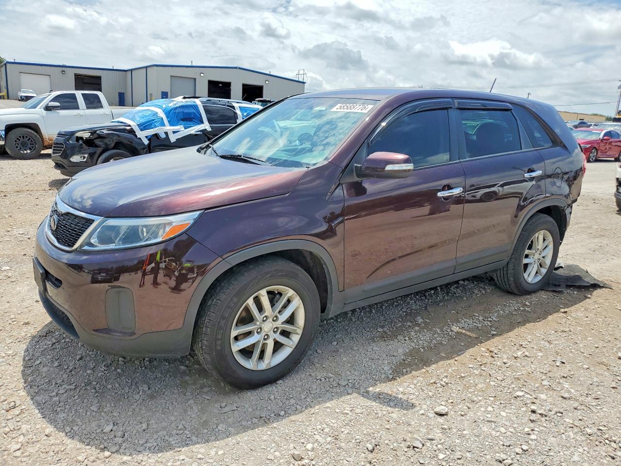 2015 Kia Sorento Lx Burgundy vin: 5XYKT3A61FG588692