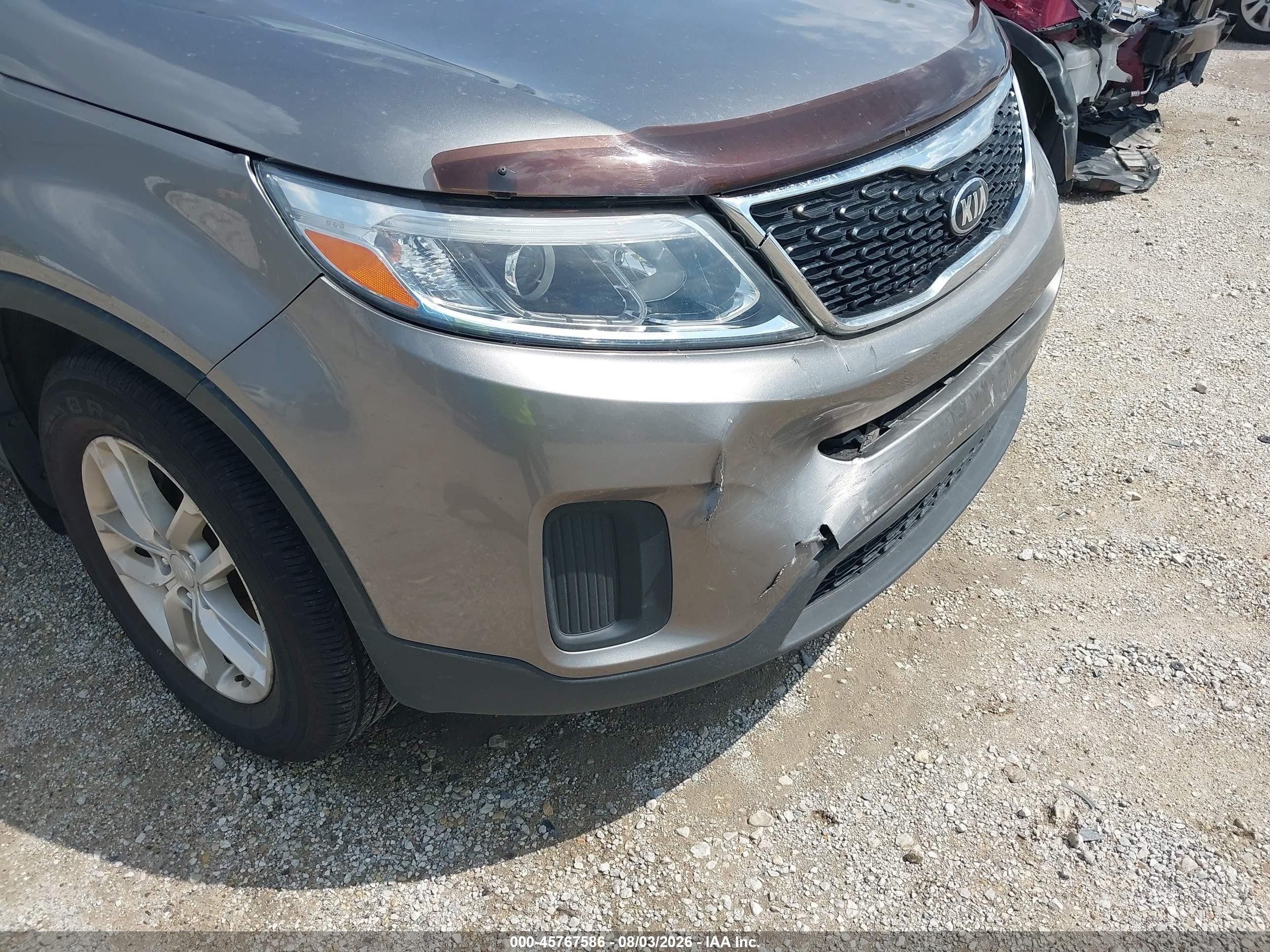 2015 Kia Sorento Lx Gray vin: 5XYKT3A61FG603515