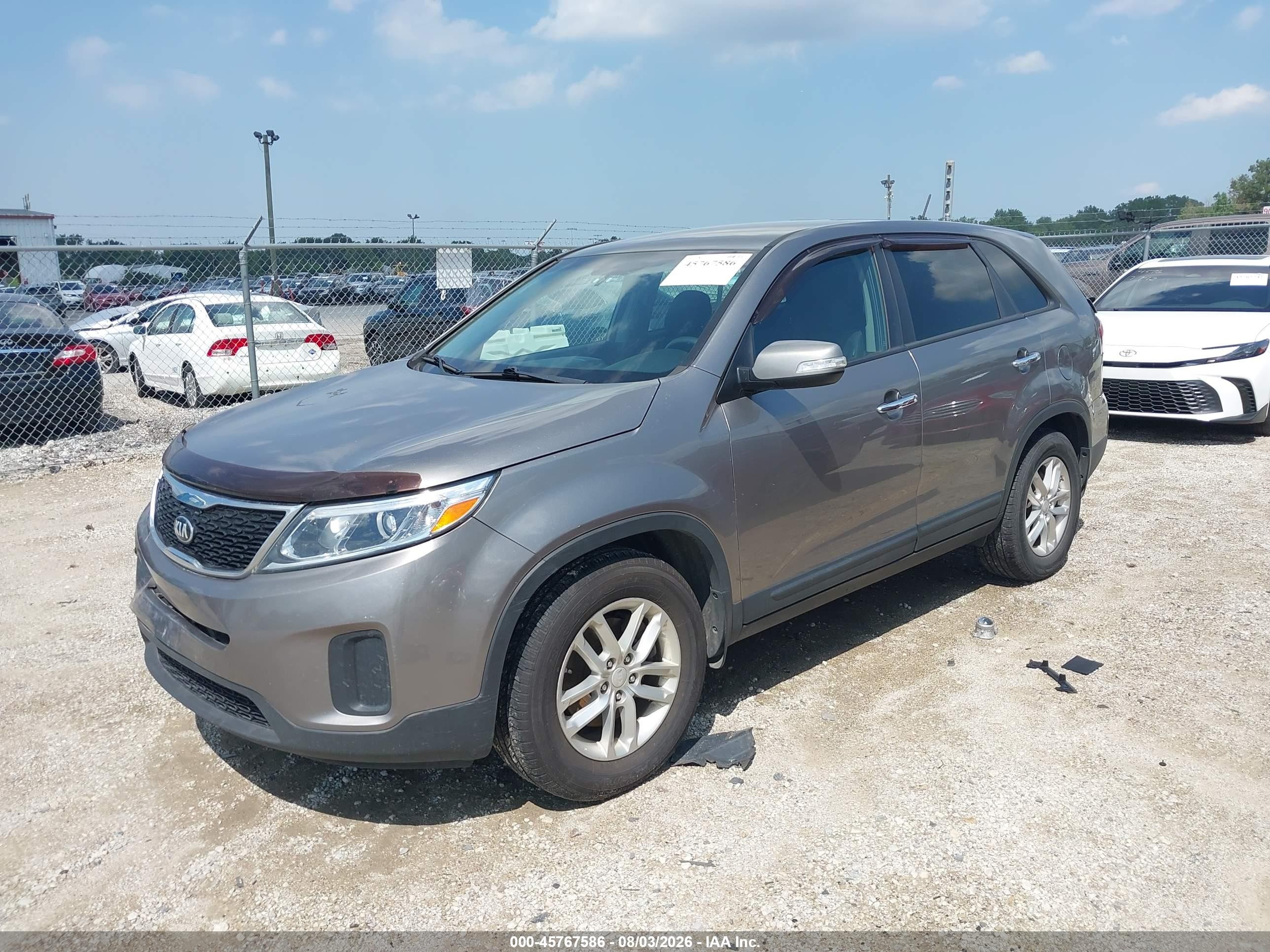 2015 Kia Sorento Lx Gray vin: 5XYKT3A61FG603515