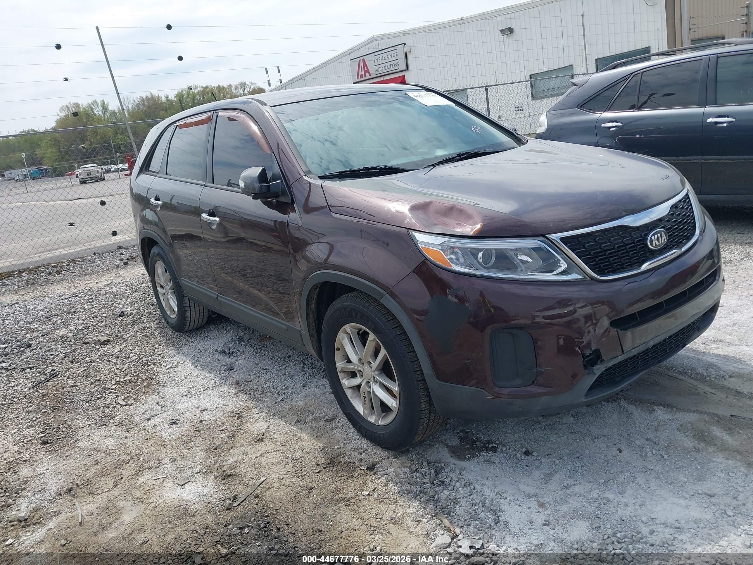 2015 Kia Sorento Lx Maroon vin: 5XYKT3A61FG655534
