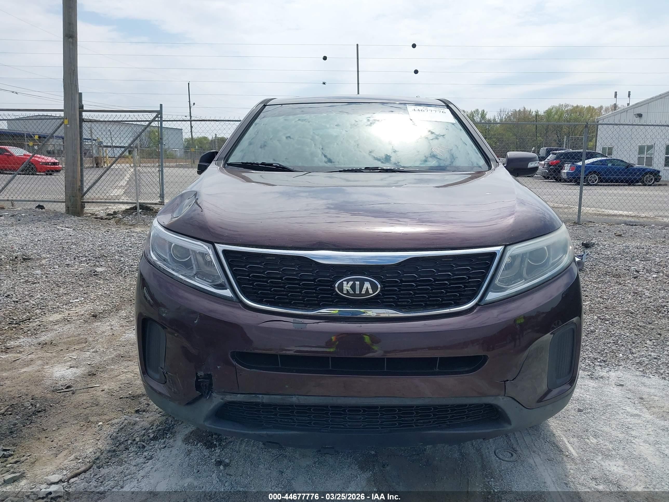2015 Kia Sorento Lx Maroon vin: 5XYKT3A61FG655534