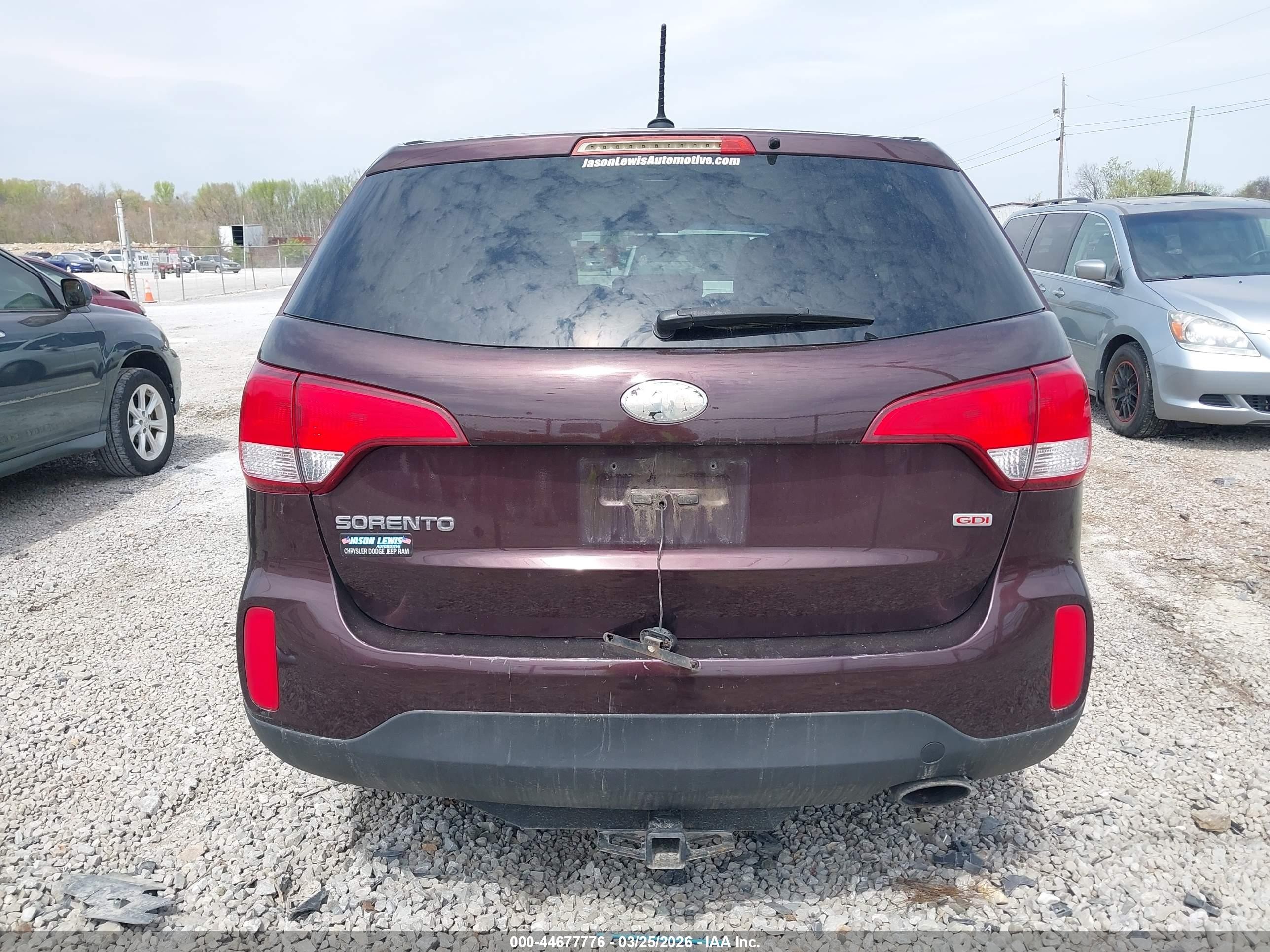 2015 Kia Sorento Lx Maroon vin: 5XYKT3A61FG655534