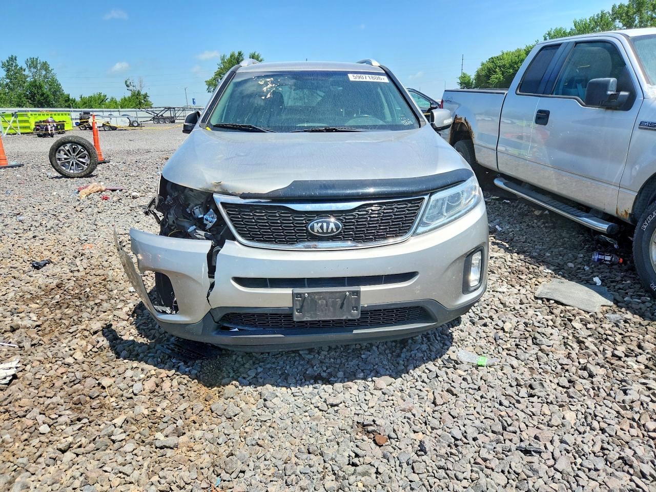 2015 Kia Sorento Lx Silver vin: 5XYKT3A61FG662290