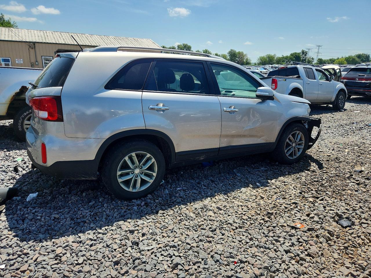 2015 Kia Sorento Lx Silver vin: 5XYKT3A61FG662290