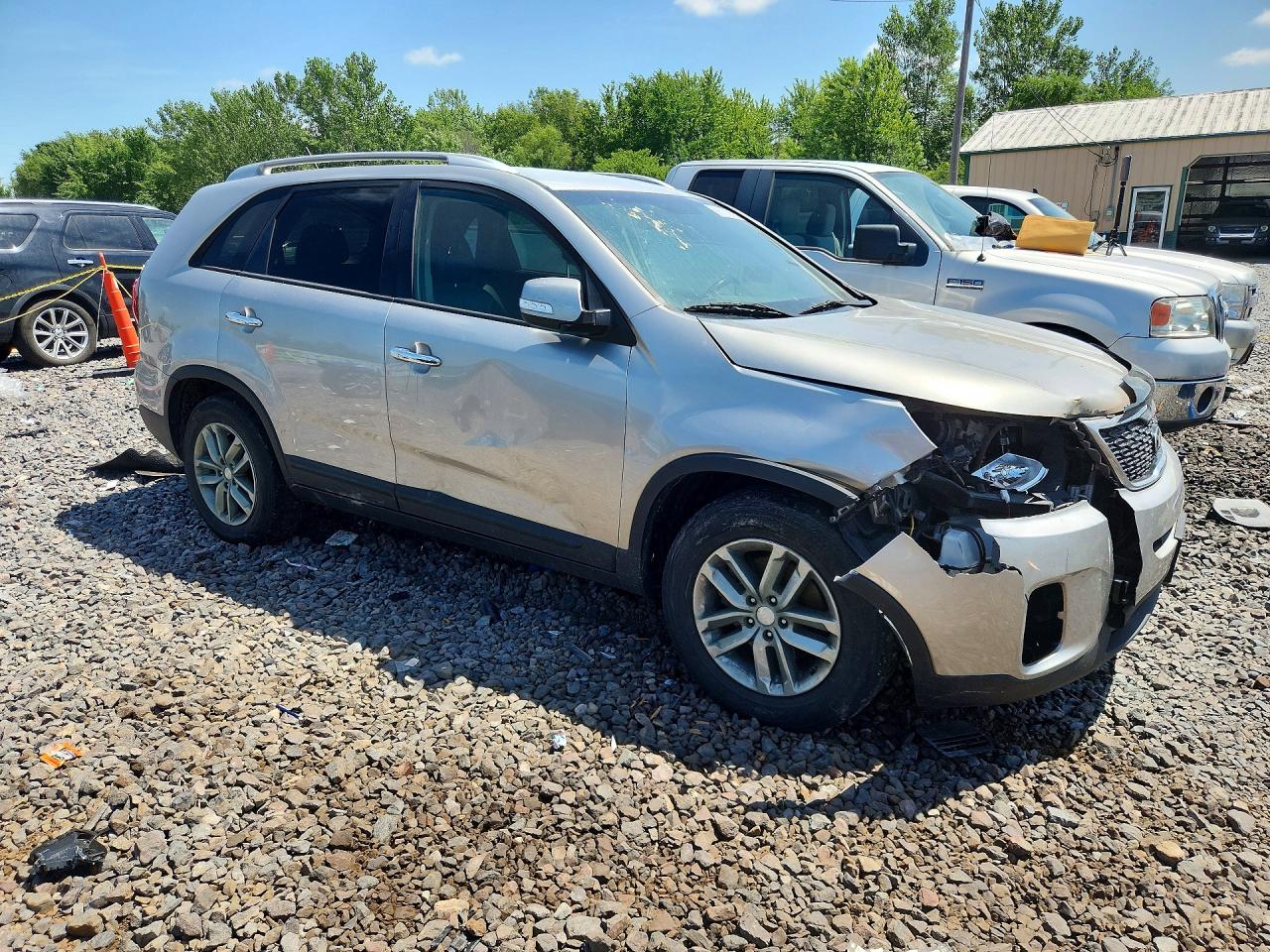 2015 Kia Sorento Lx Silver vin: 5XYKT3A61FG662290
