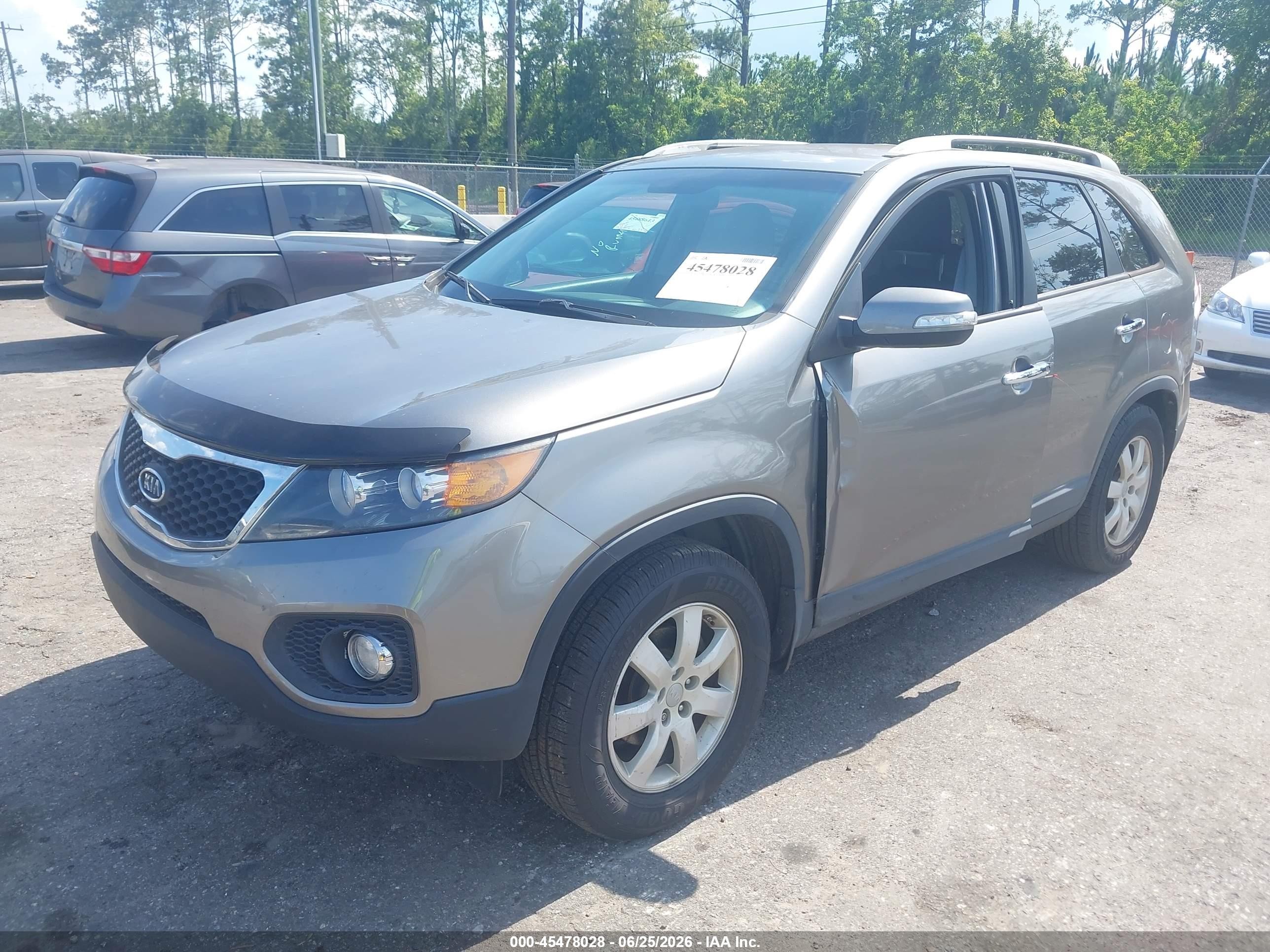 2013 Kia Sorento Lx Gray vin: 5XYKT3A62DG341484