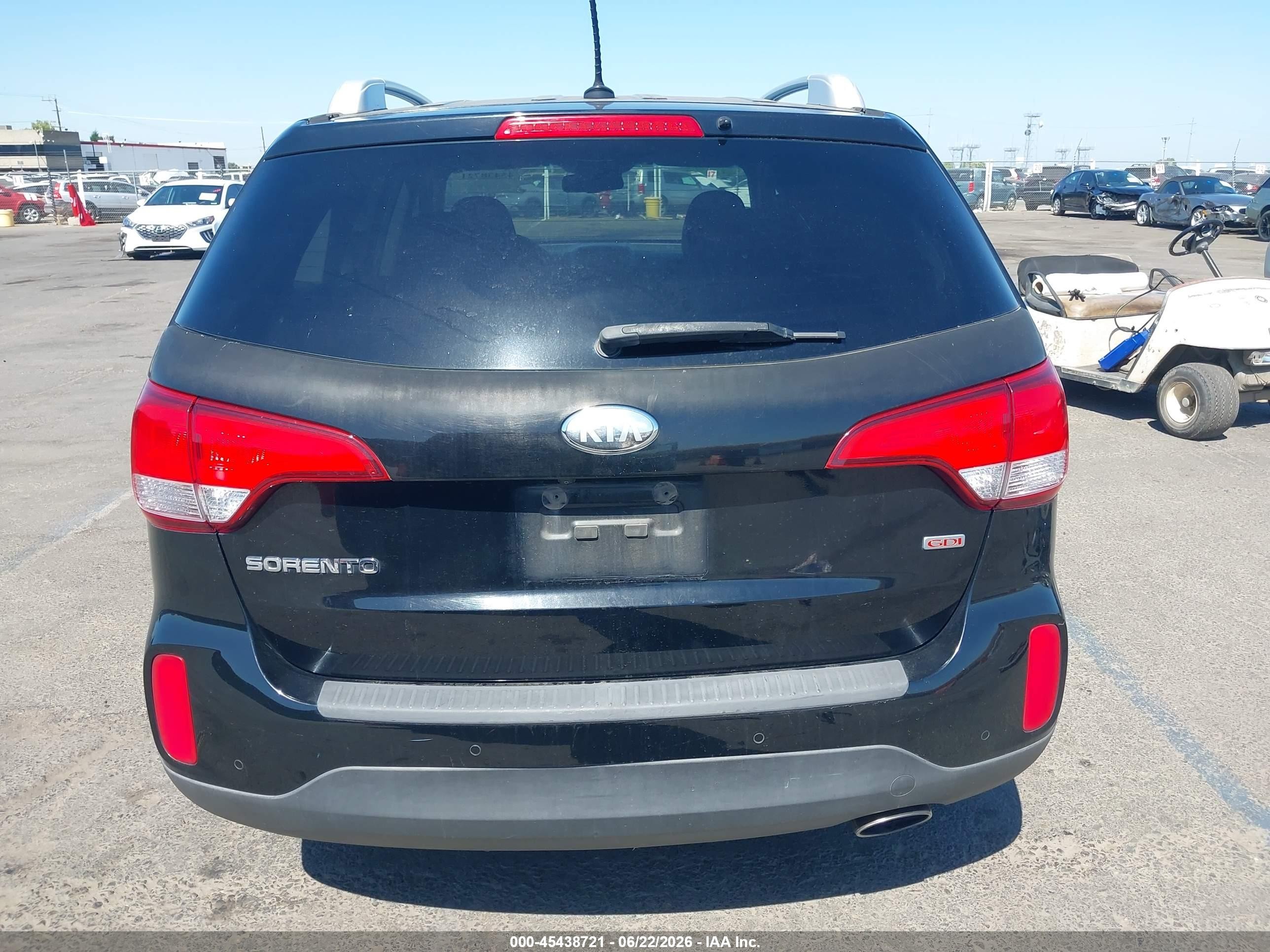 2014 Kia Sorento Lx Black vin: 5XYKT3A62EG441134
