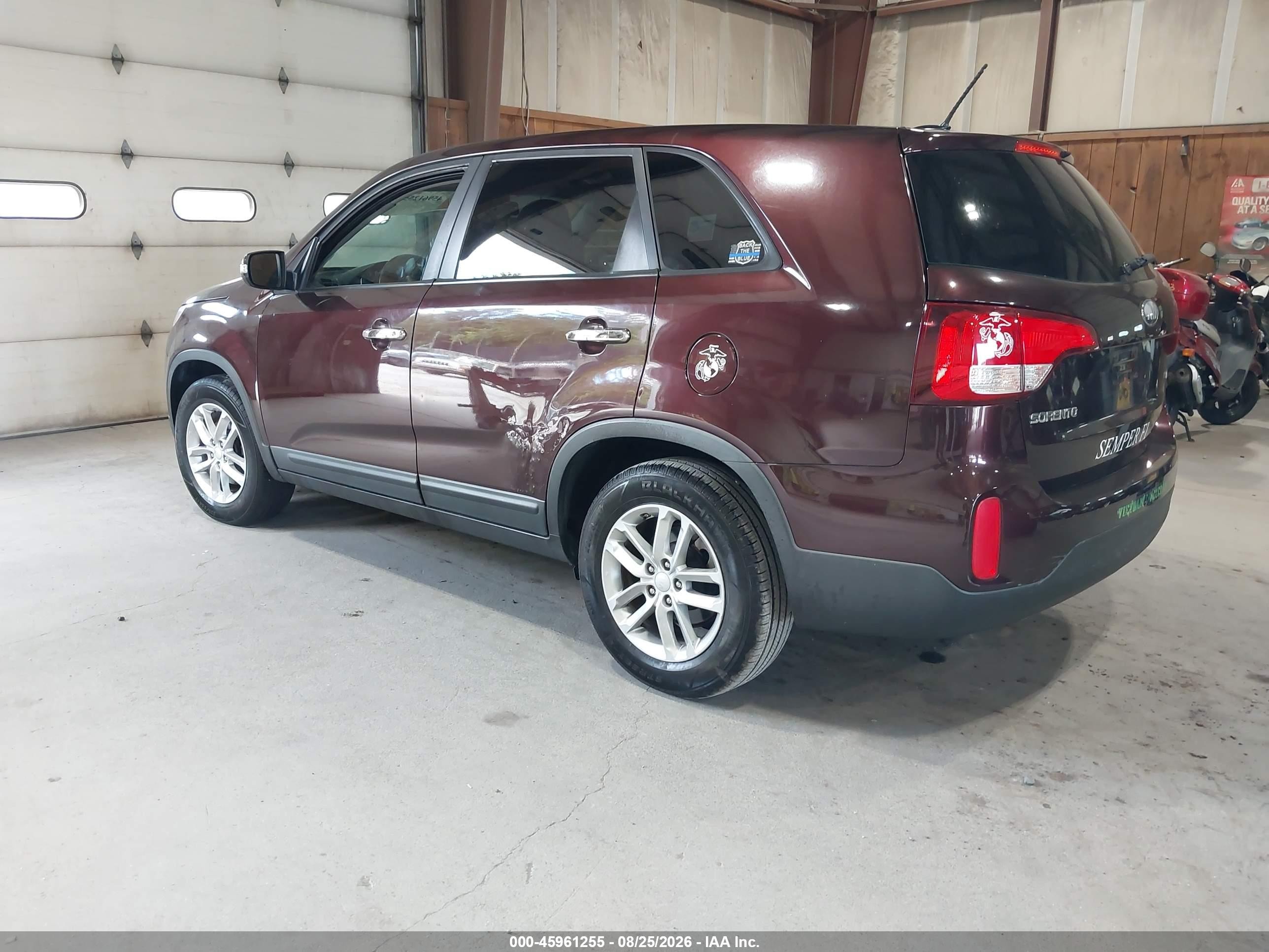 2014 Kia Sorento Lx Brown vin: 5XYKT3A62EG452022