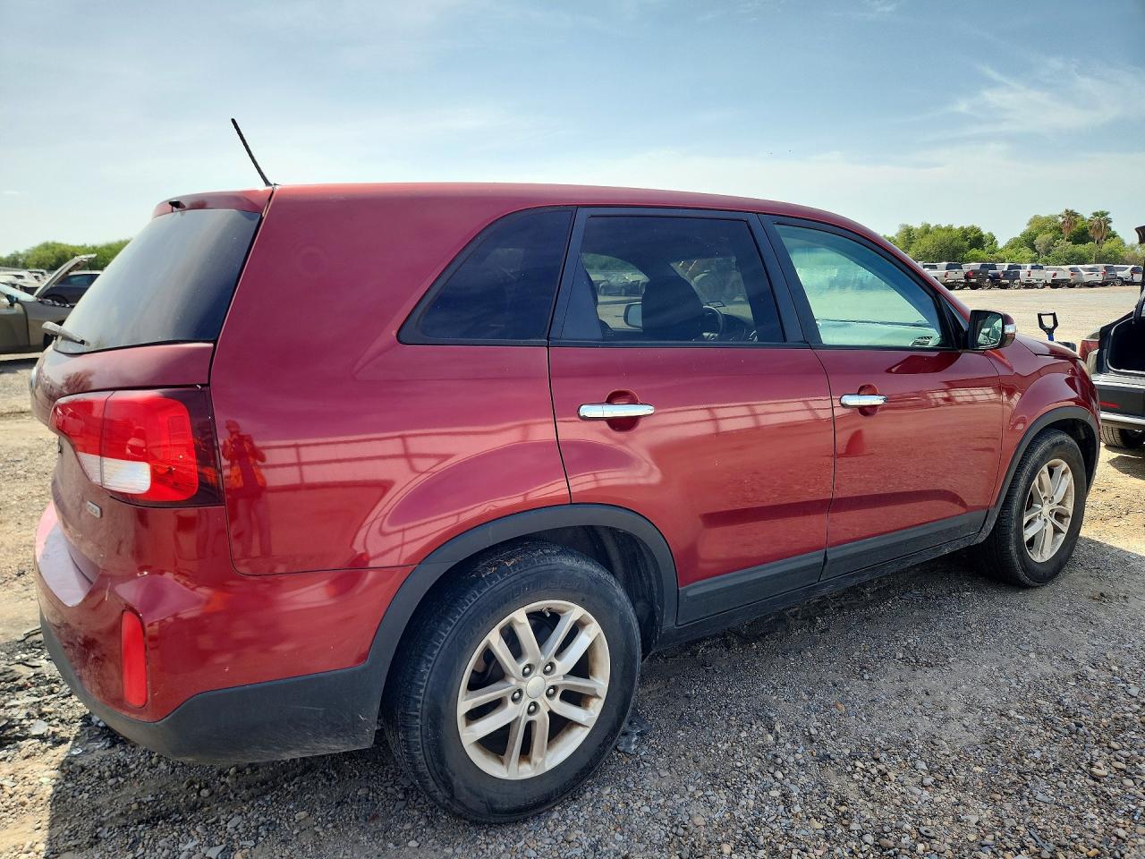 2014 Kia Sorento Lx Burgundy vin: 5XYKT3A62EG495937
