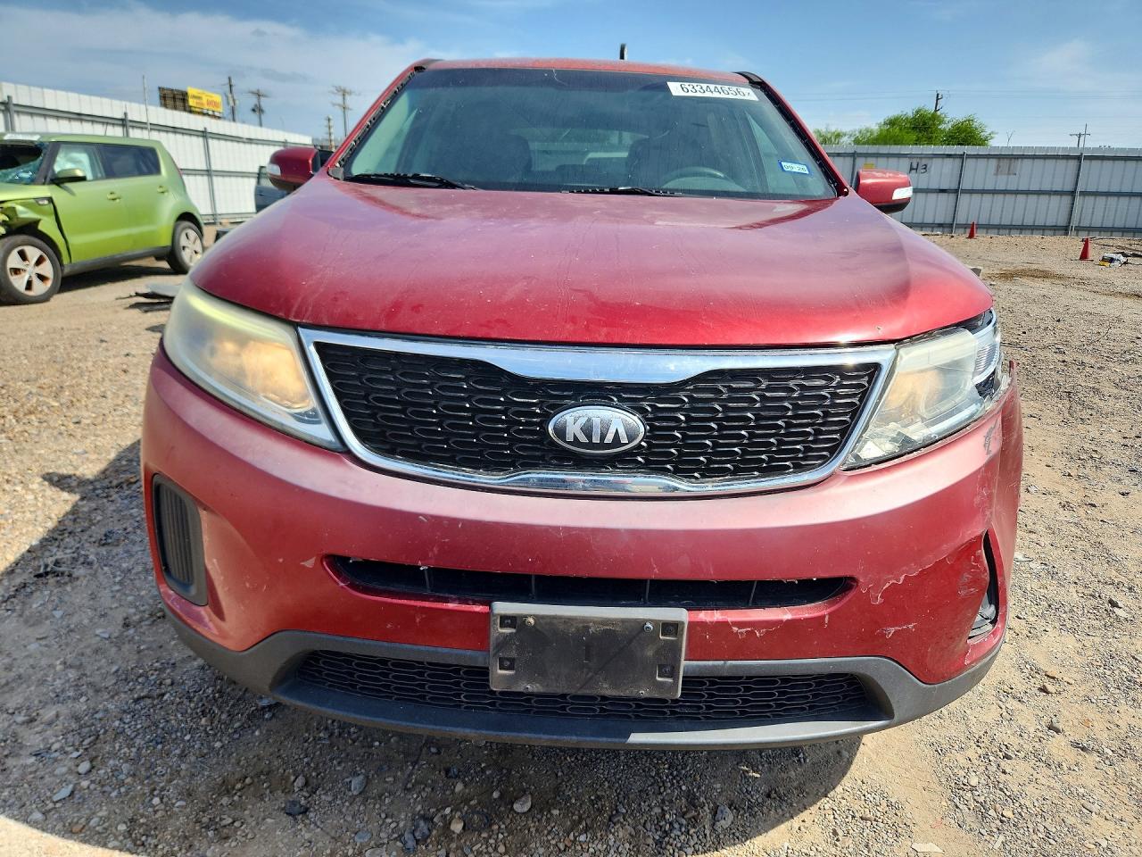 2014 Kia Sorento Lx Burgundy vin: 5XYKT3A62EG495937