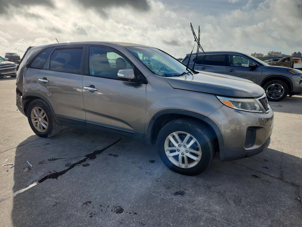 2014 Kia Sorento Lx Gray vin: 5XYKT3A62EG503759