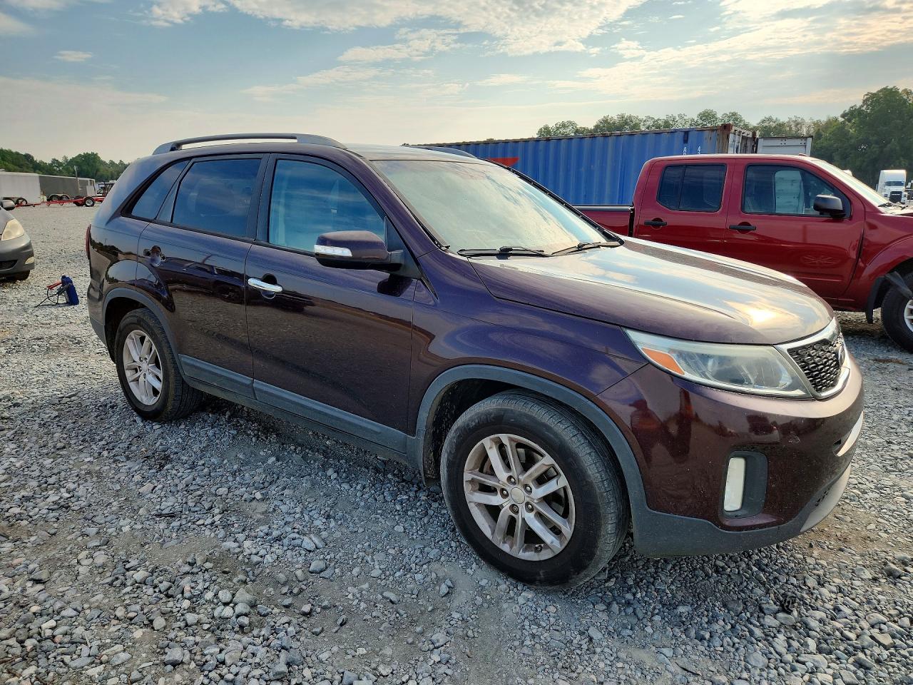 2014 Kia Sorento Lx Темно-бордовый vin: 5XYKT3A62EG508007