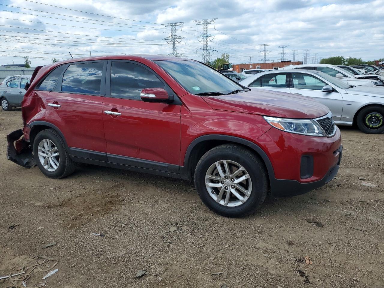 2014 Kia Sorento Lx Red vin: 5XYKT3A62EG512946