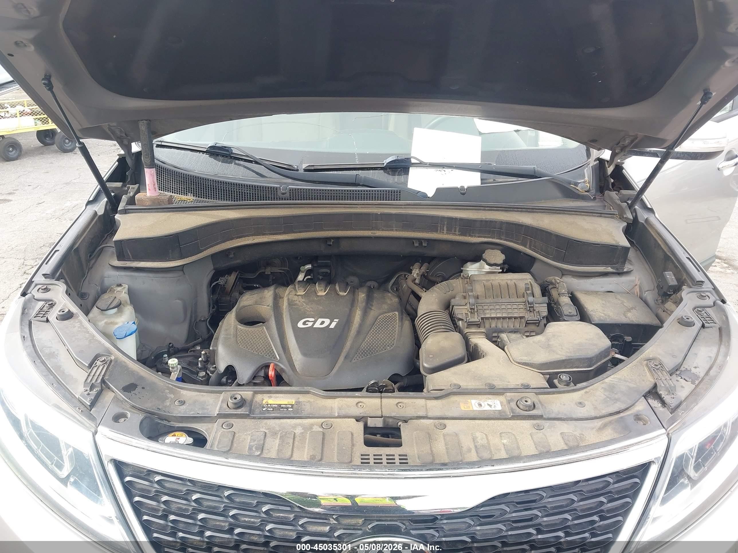 2014 Kia Sorento Lx Silver vin: 5XYKT3A62EG537314