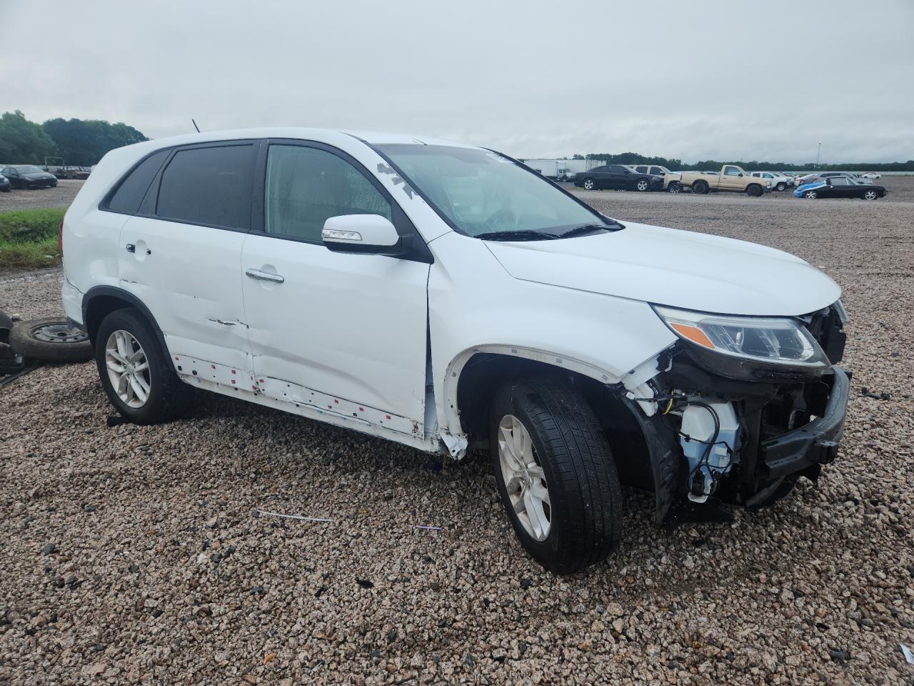 2015 Kia Sorento Lx White vin: 5XYKT3A62FG551506