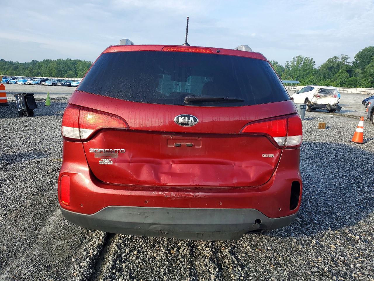 2015 Kia Sorento Lx Burgundy vin: 5XYKT3A62FG593965