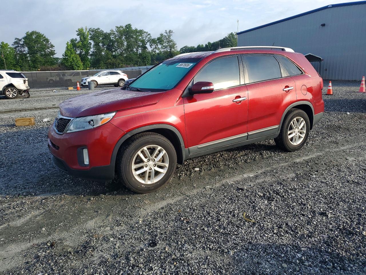 2015 Kia Sorento Lx Burgundy vin: 5XYKT3A62FG593965