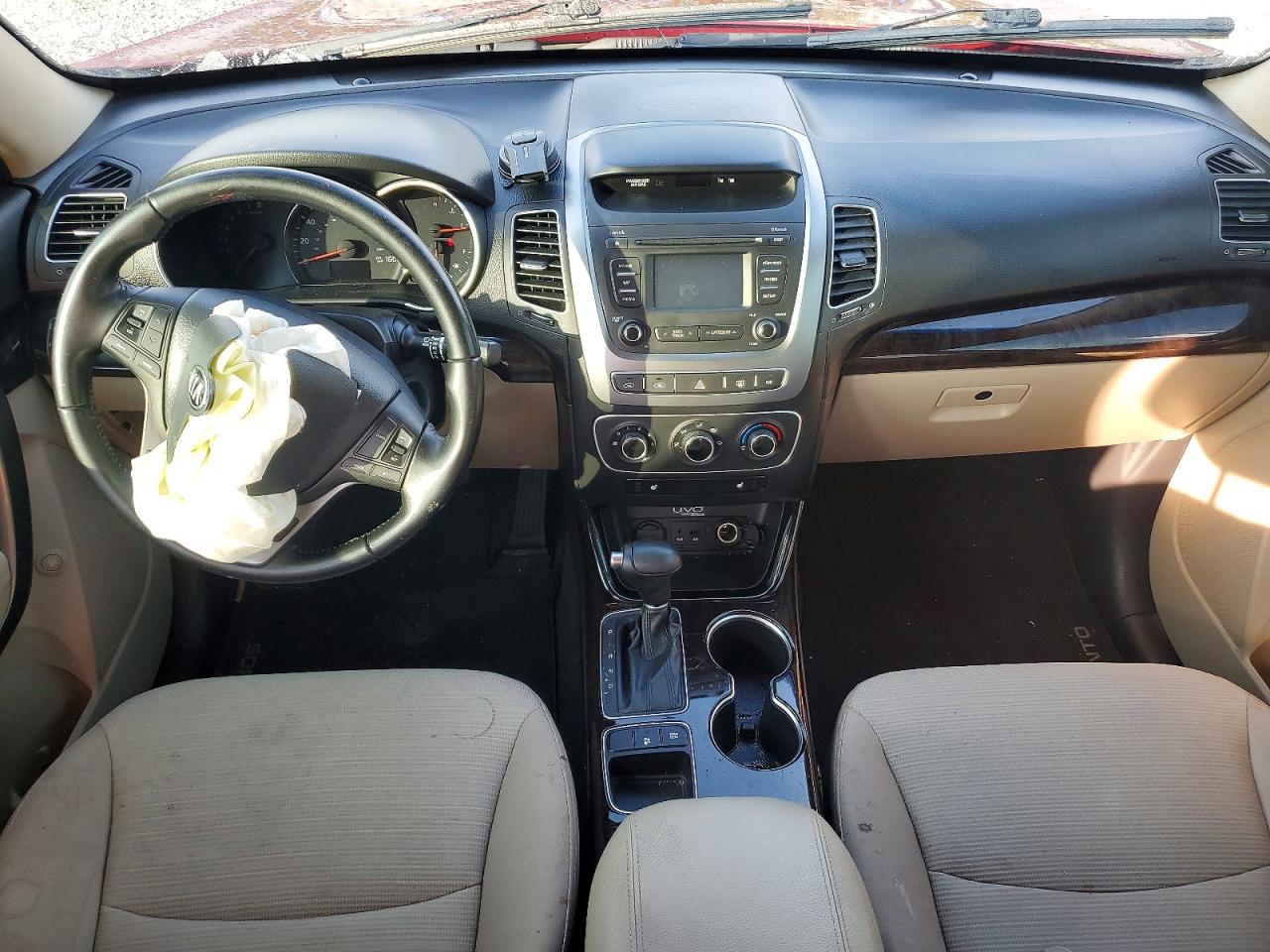 2015 Kia Sorento Lx Burgundy vin: 5XYKT3A62FG593965