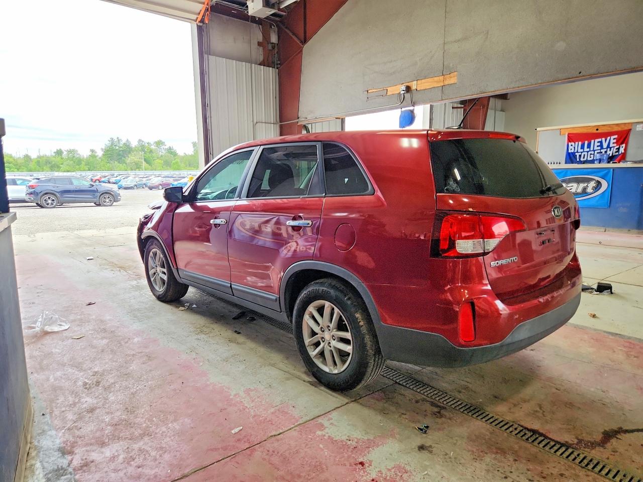 2015 Kia Sorento Lx Burgundy vin: 5XYKT3A62FG616144