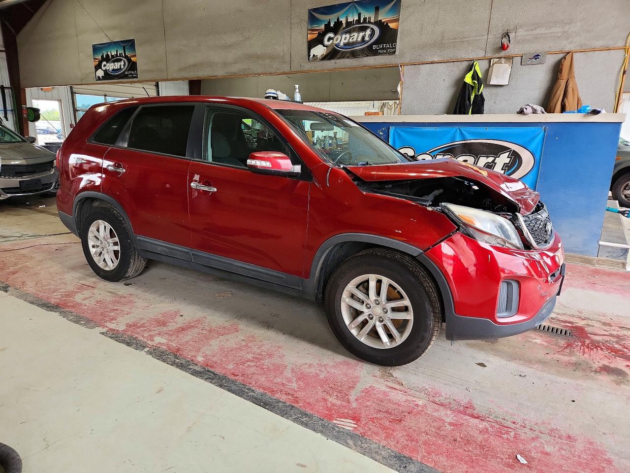 2015 Kia Sorento Lx Burgundy vin: 5XYKT3A62FG616144