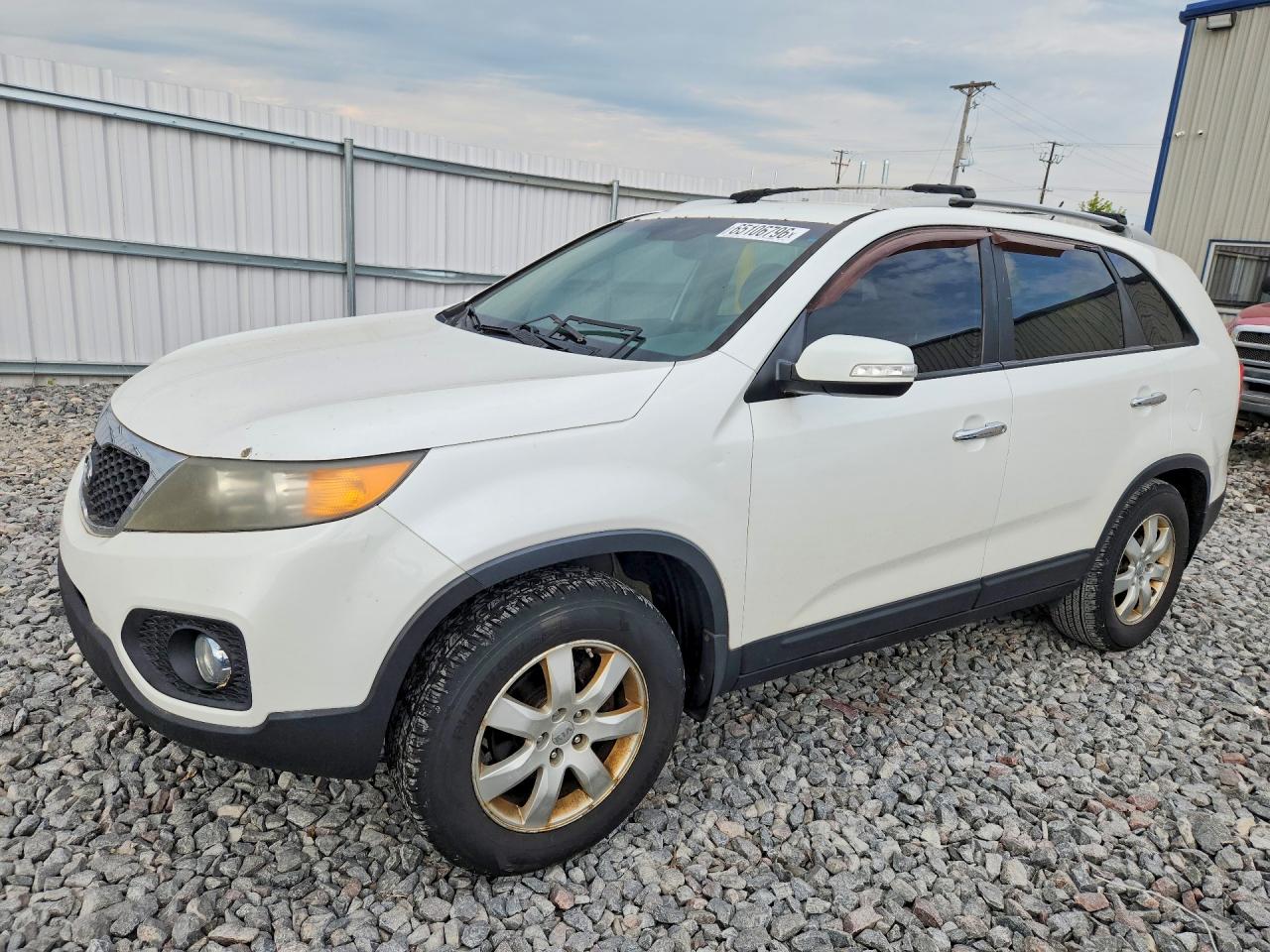 2012 Kia Sorento Lx White vin: 5XYKT3A63CG230165