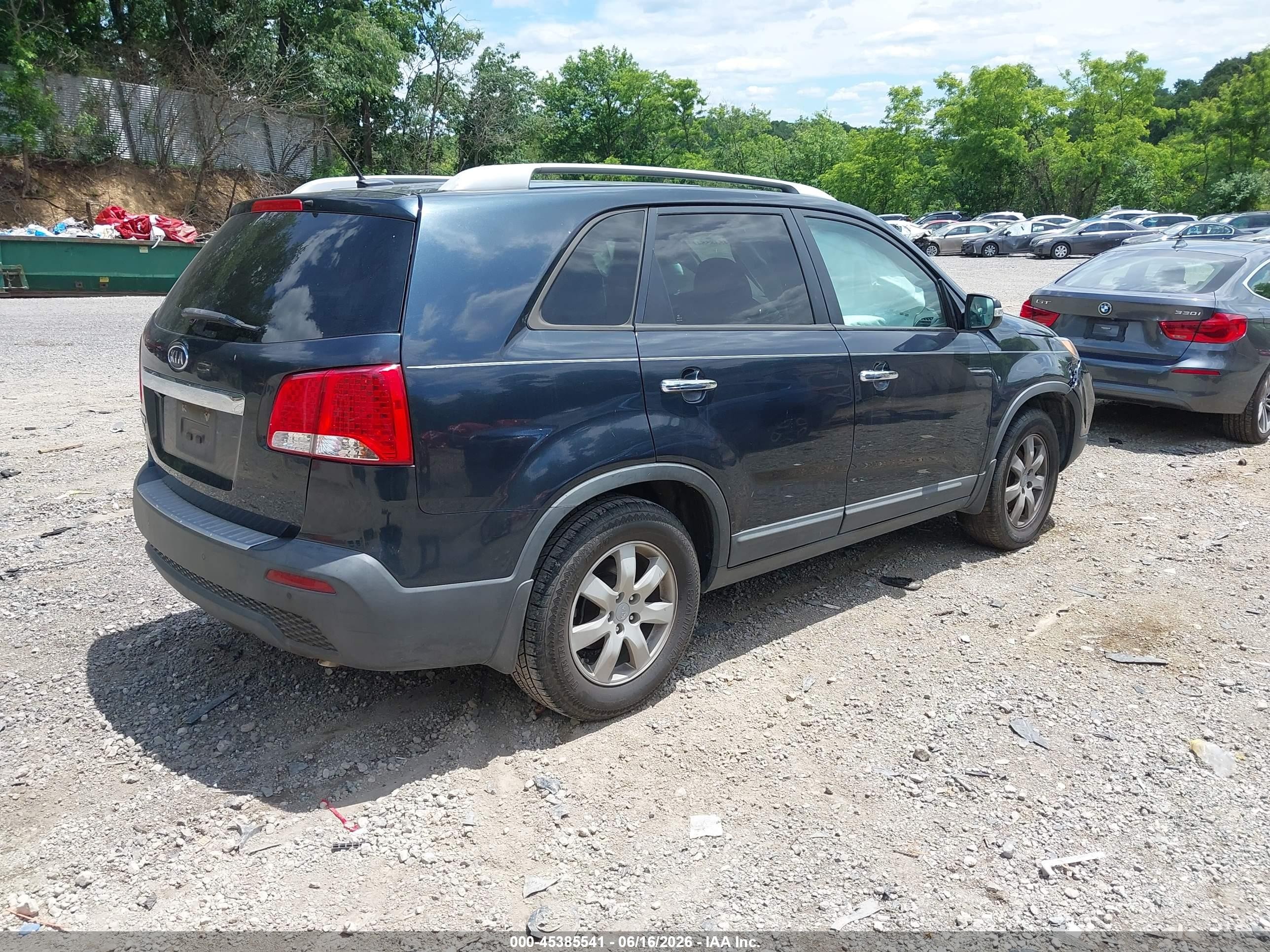 2012 Kia Sorento Lx Black vin: 5XYKT3A63CG230845