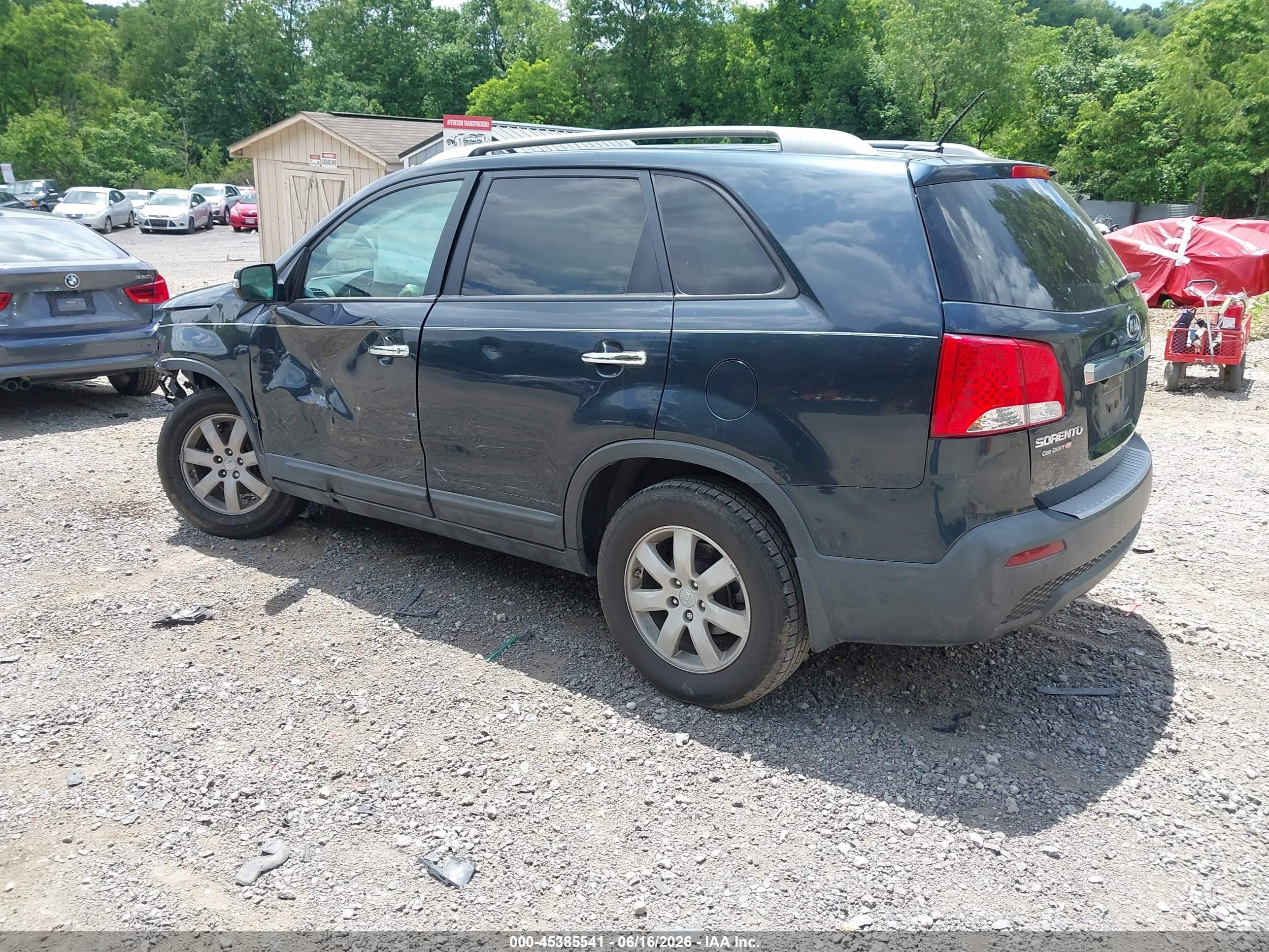 2012 Kia Sorento Lx Black vin: 5XYKT3A63CG230845