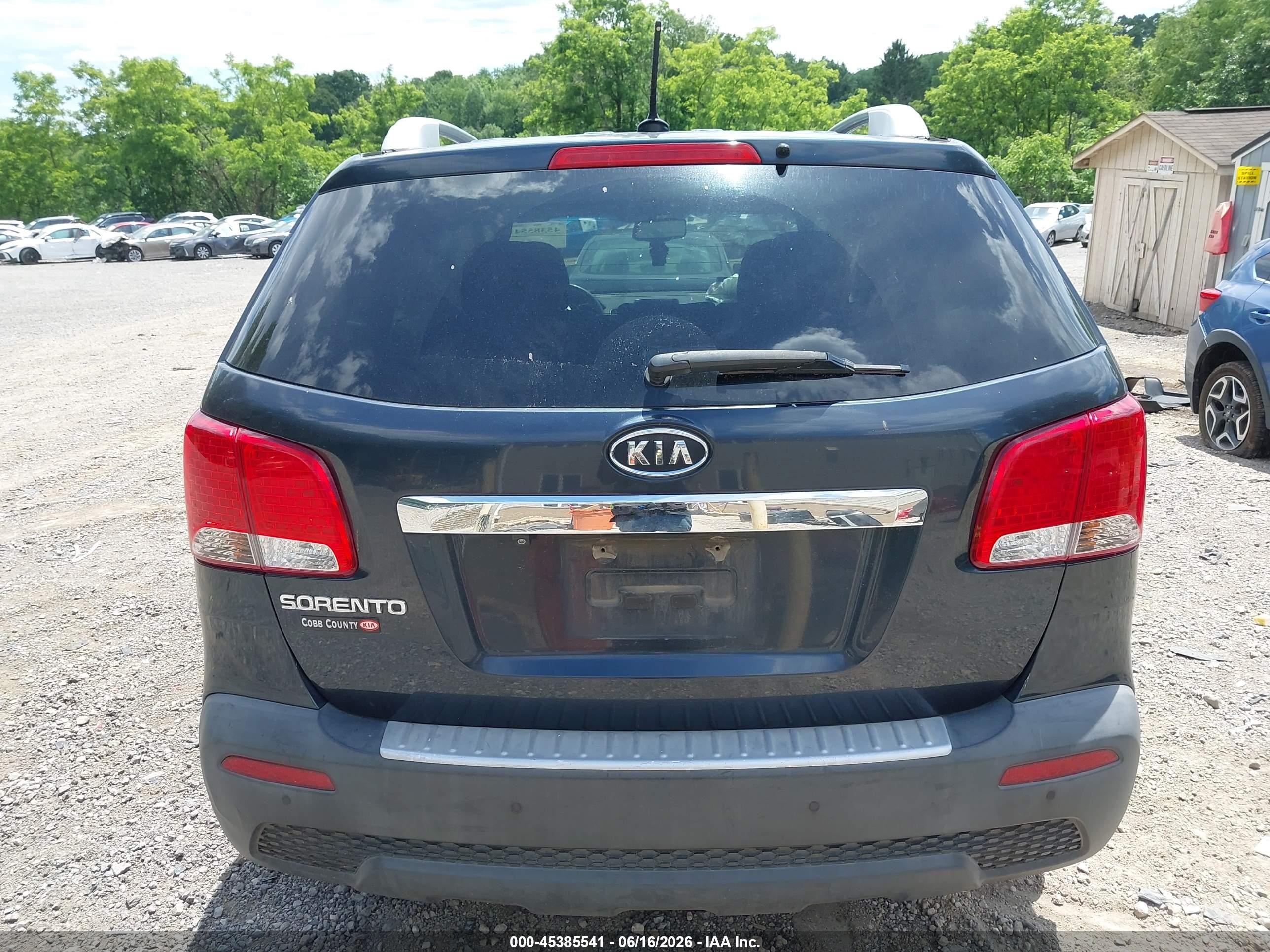 2012 Kia Sorento Lx Black vin: 5XYKT3A63CG230845