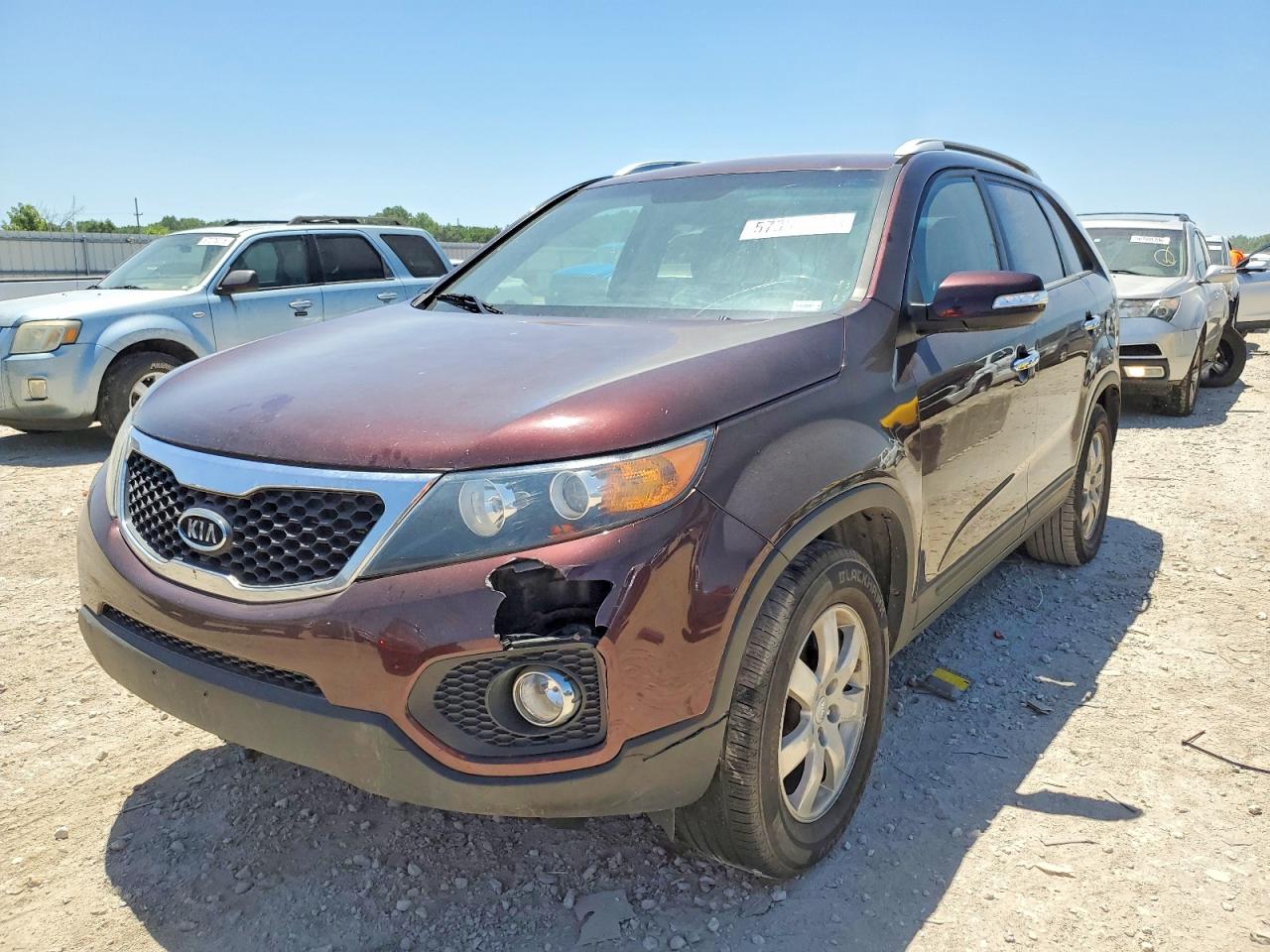 2012 Kia Sorento Lx Темно-бордовый vin: 5XYKT3A63CG248598