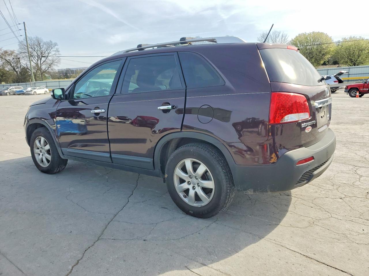 2012 Kia Sorento Lx Maroon vin: 5XYKT3A63CG254403
